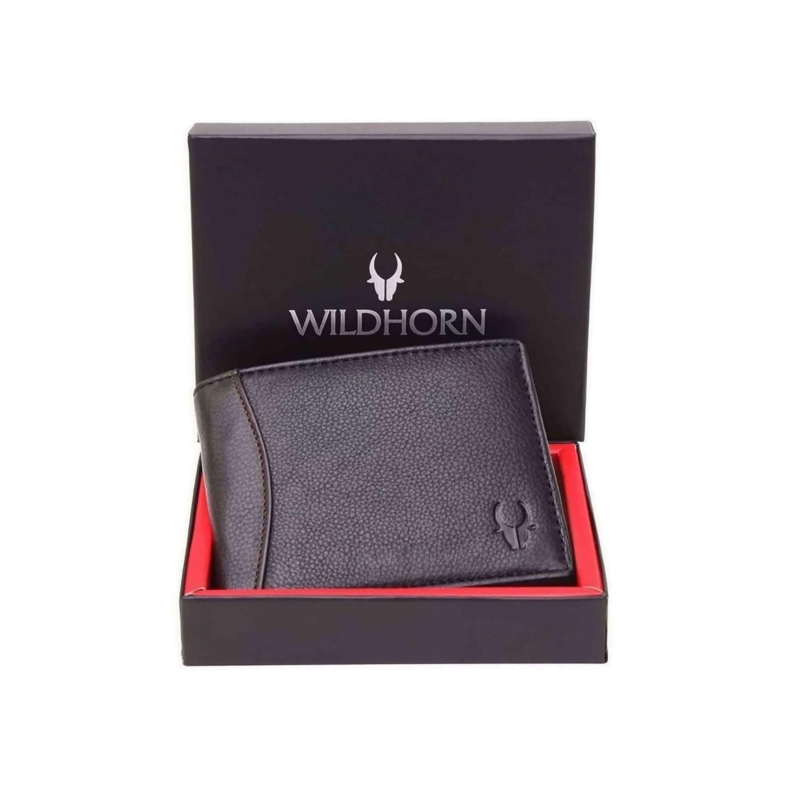 WildHorn® RFID Protected Genuine Leather Wallet for Men's