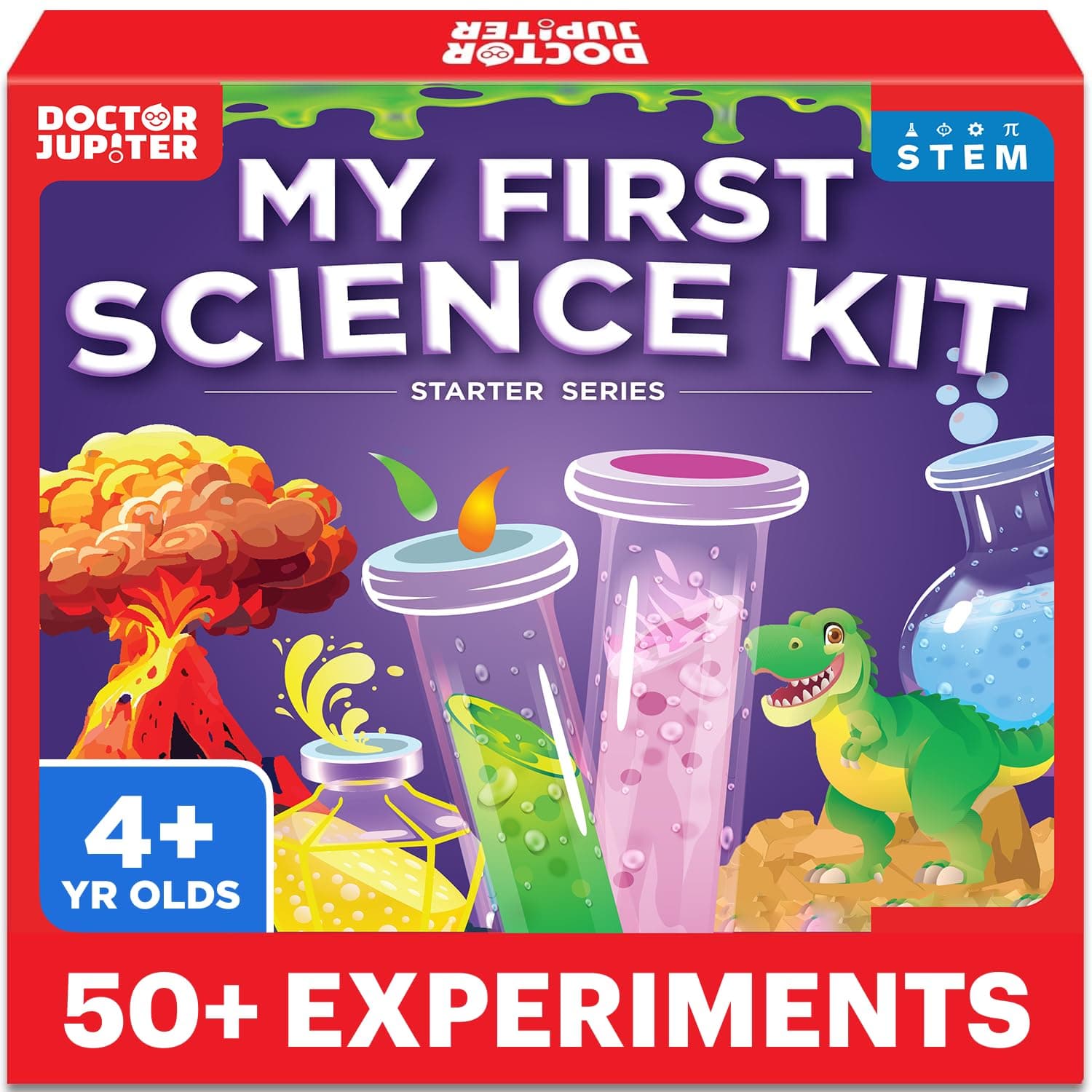 Doctor Jupiter My First Science Kit for Kids Ages 4-5-6-7-8 | Easter, Birthday Gift Ideas for 4+ Year Old Boys & Girls | Toy Stem Kit with 50+ Experiments | Learning & Educational Projects