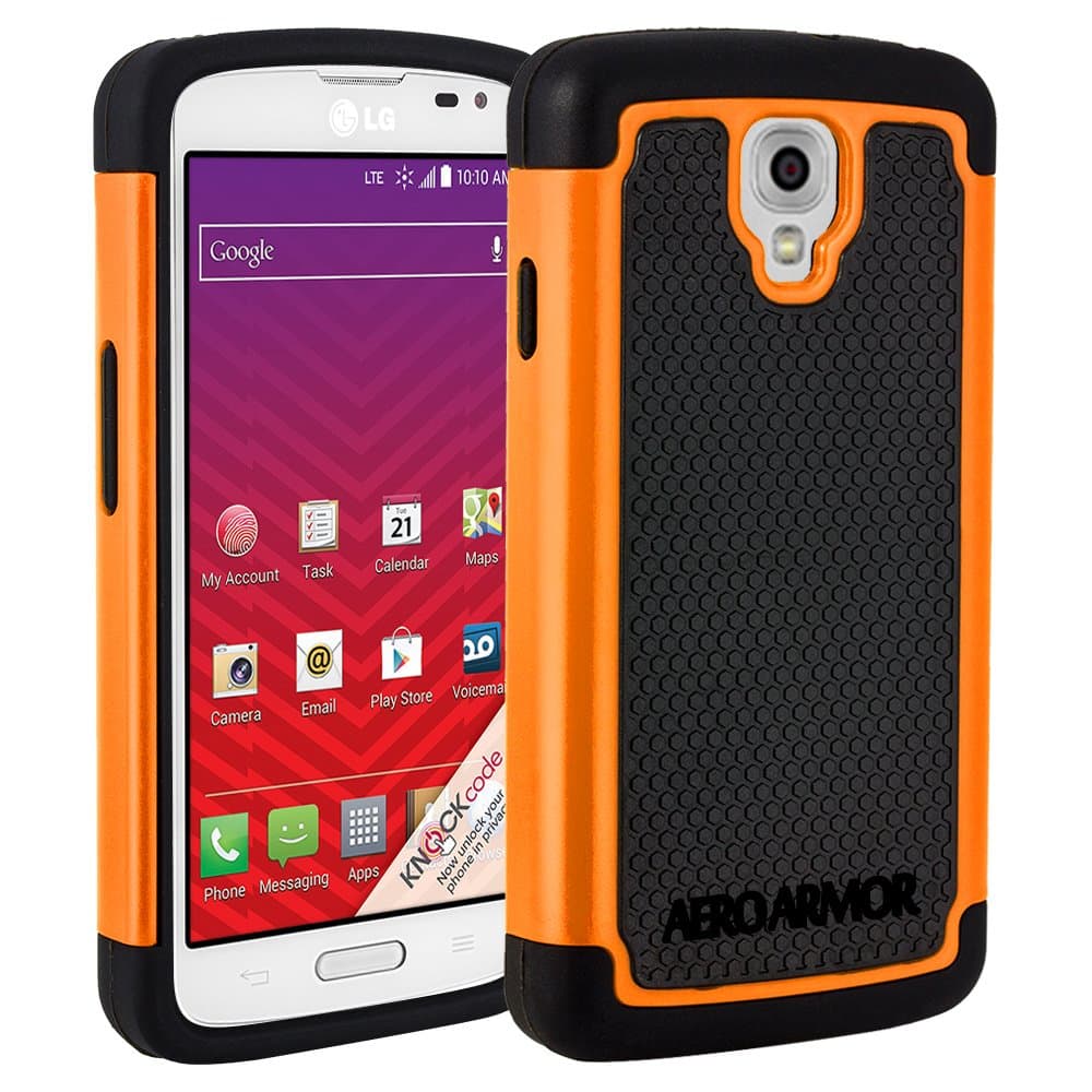 AERO ARMOR Protective Case for LG Volt LS740 - ORANGE