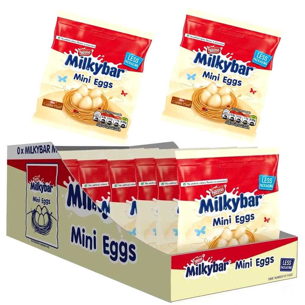 MILKYBAR Mini Eggs CHOCOCLATE Pouch 12 x 80g Full Box