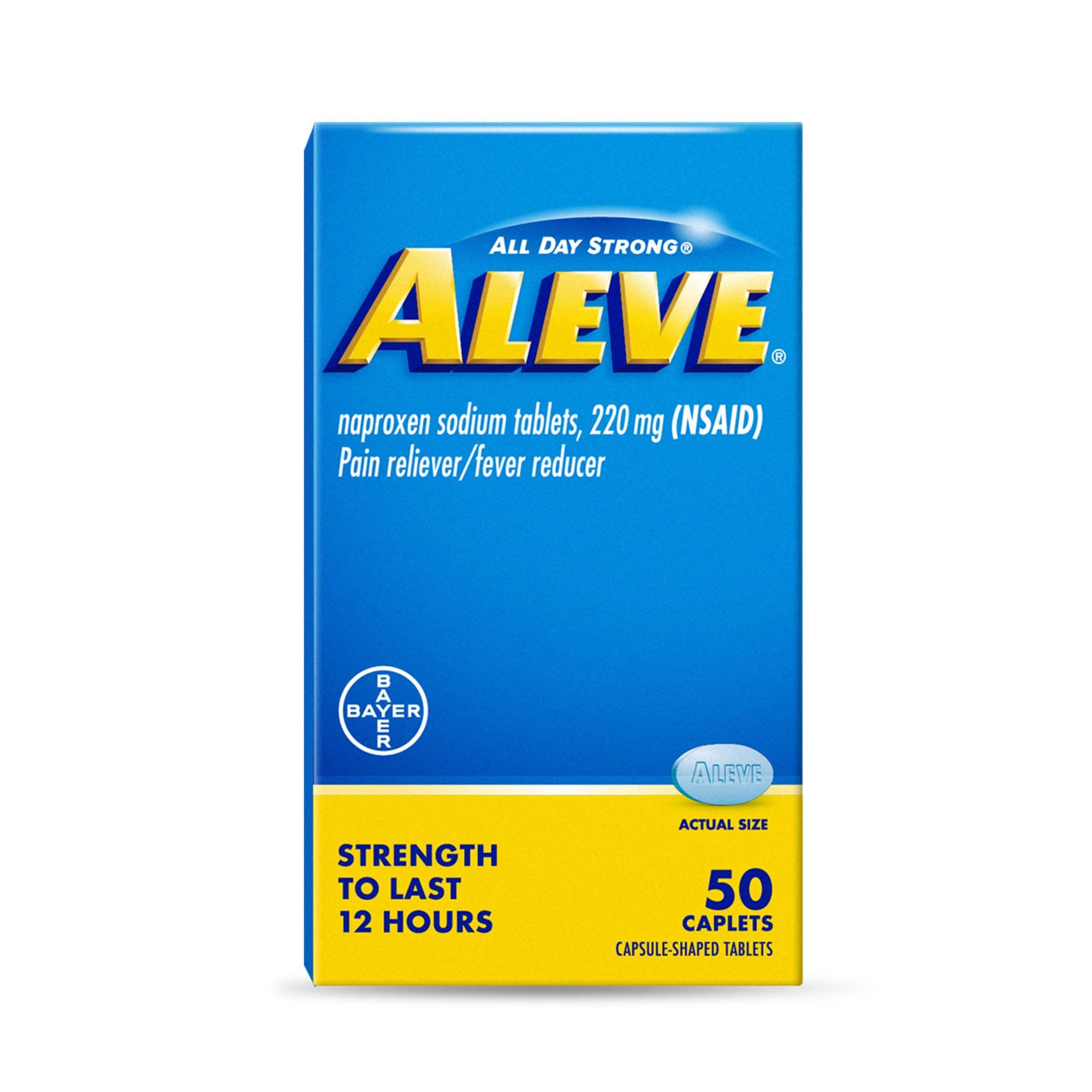 Aleve Pain Relief Naproxen Sodium Caplets ‐ 50 Count