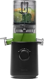 - Nama J3 Compact Cold Press Juicer – Space Saving & Self Feeding for Hands-Free Operation – Lightweight, Portable Zero Waste Slow Masticating Juicer – Easy Cleanup & Assembly - Black