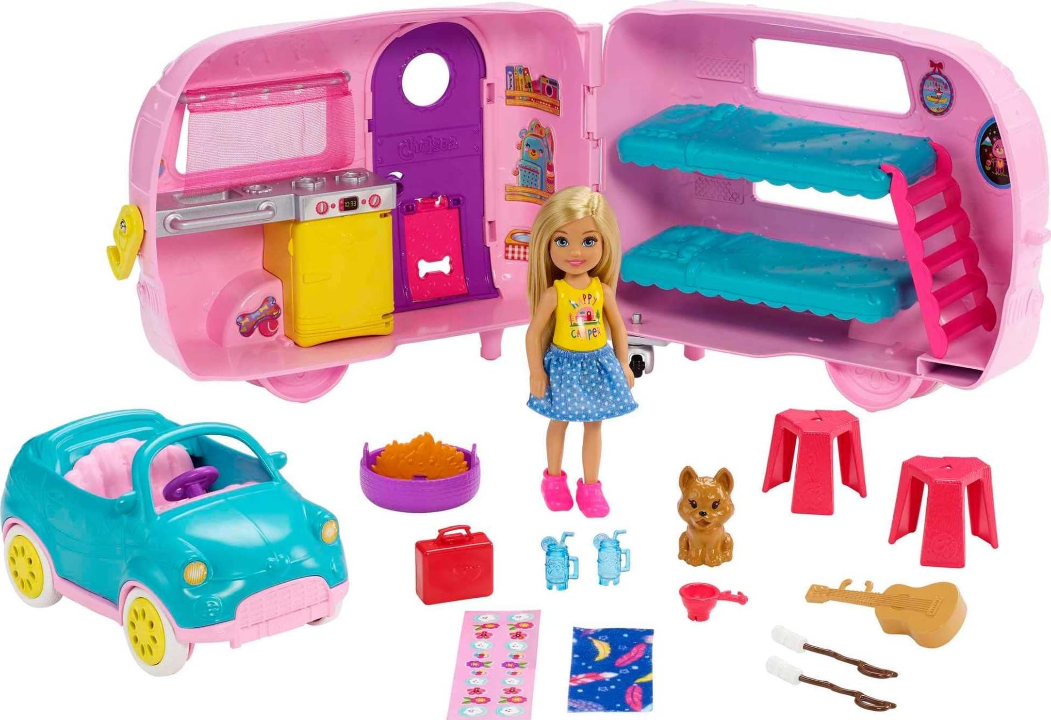 Barbie Chelsea Camper Playset, Multicolor