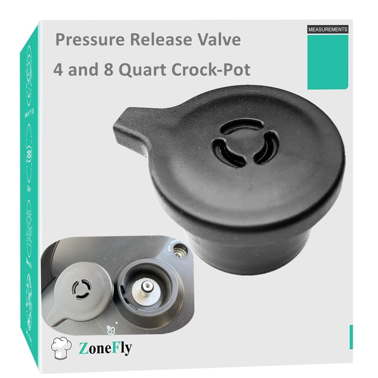Release Valve (Pressure Release Valve) Works With Selected (Not all) 4 and 8 Quart Crock-Pot Express Crock Multicookers. Will Not Fit 6 & 10 Qt Models