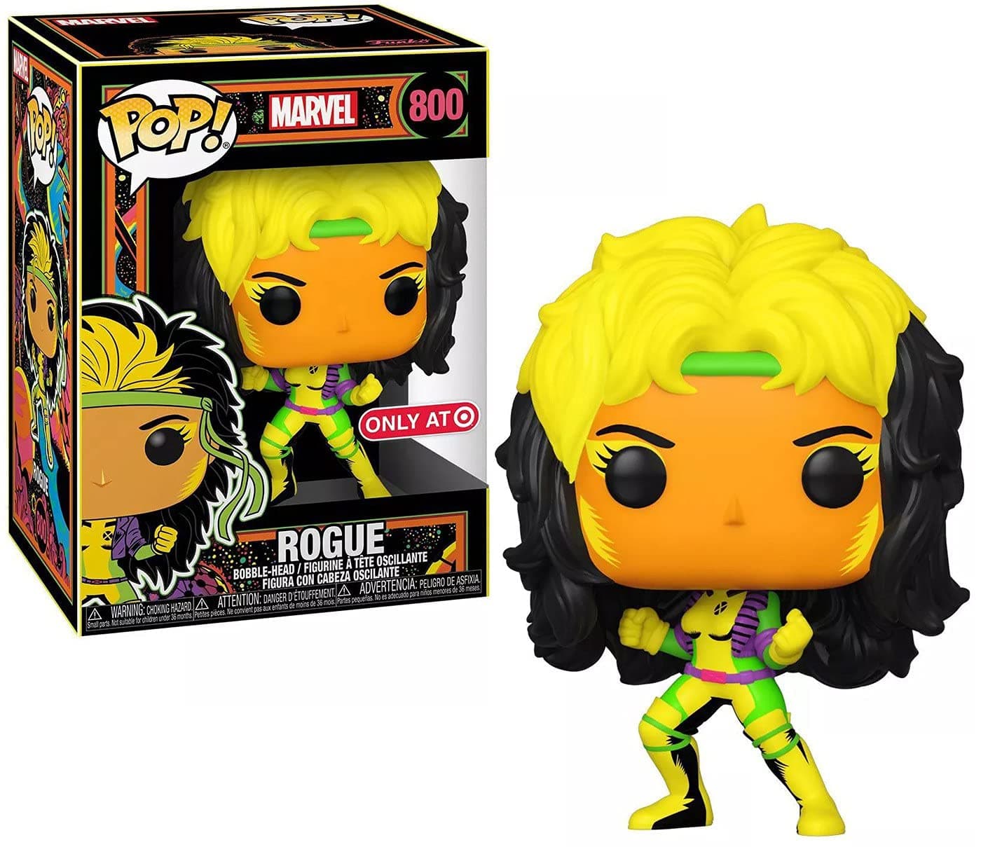 Pop! Marvel: X-Men Classic- Rogue(Blacklight) (Exc), Action Figure - 55164