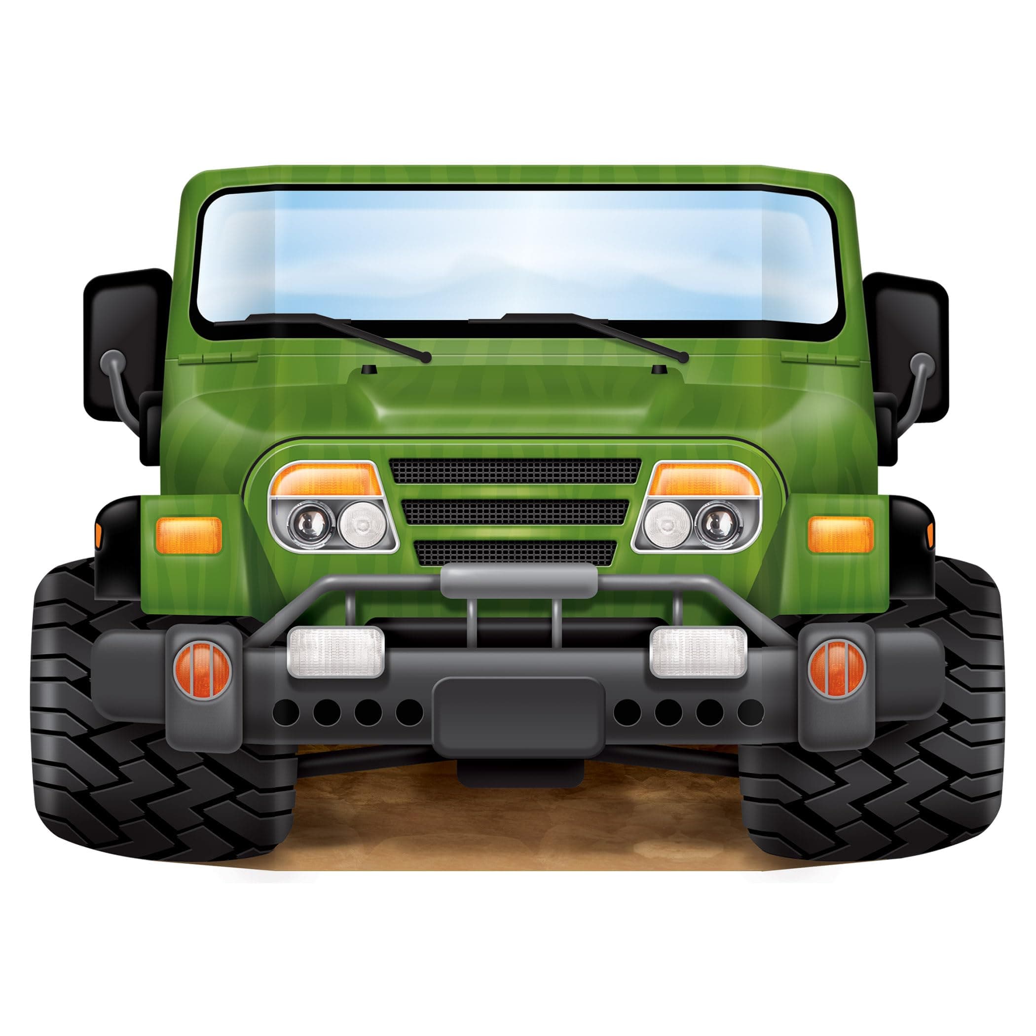 Beistle Jungle Safari Jeep Photo Prop Backdrop for Birthday Party Supplies, Multicolored