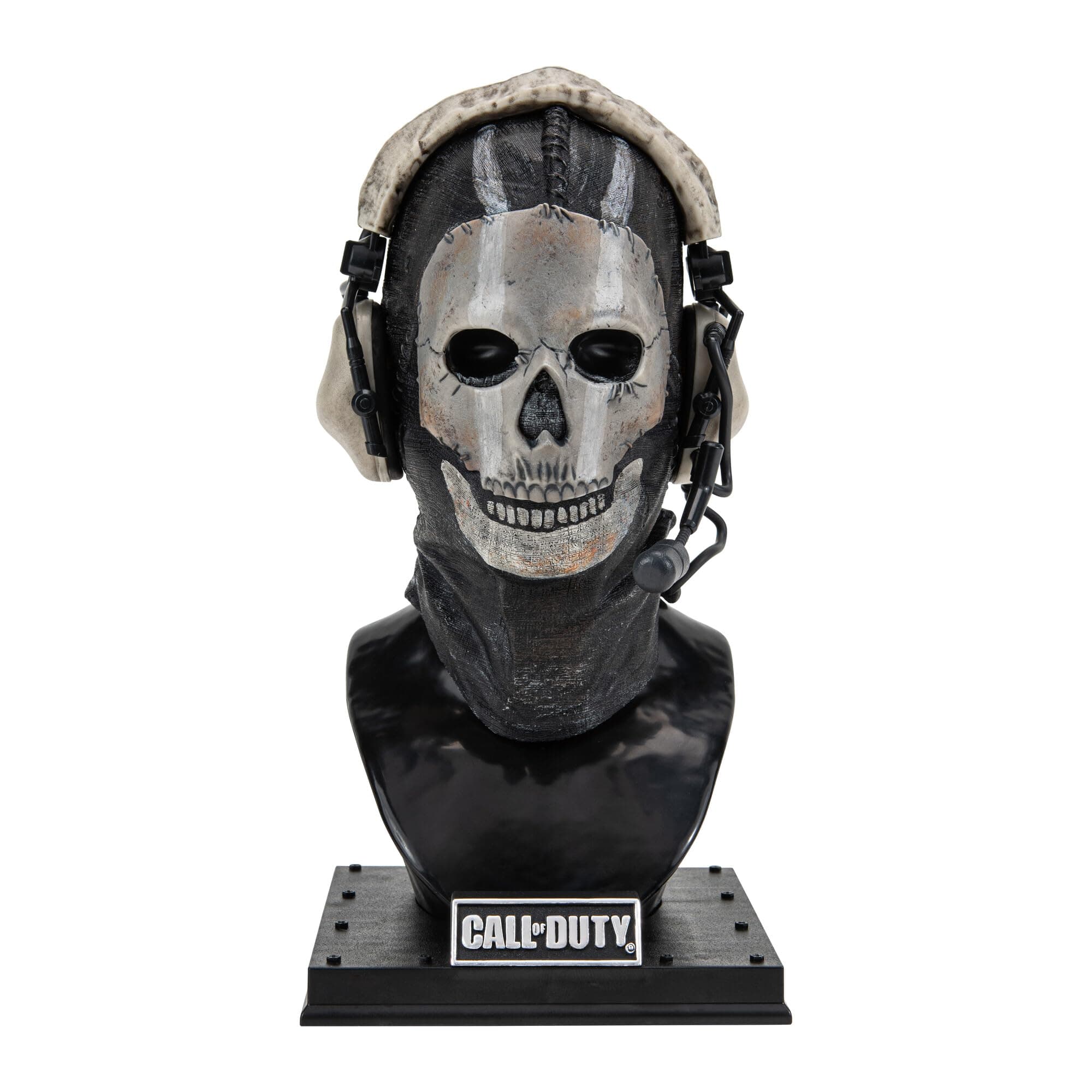 Call of Duty "Ghost Bust Statue - 8-inch Bust Statue Including Mask, Decorative Headphones, and Weighted Display Stand