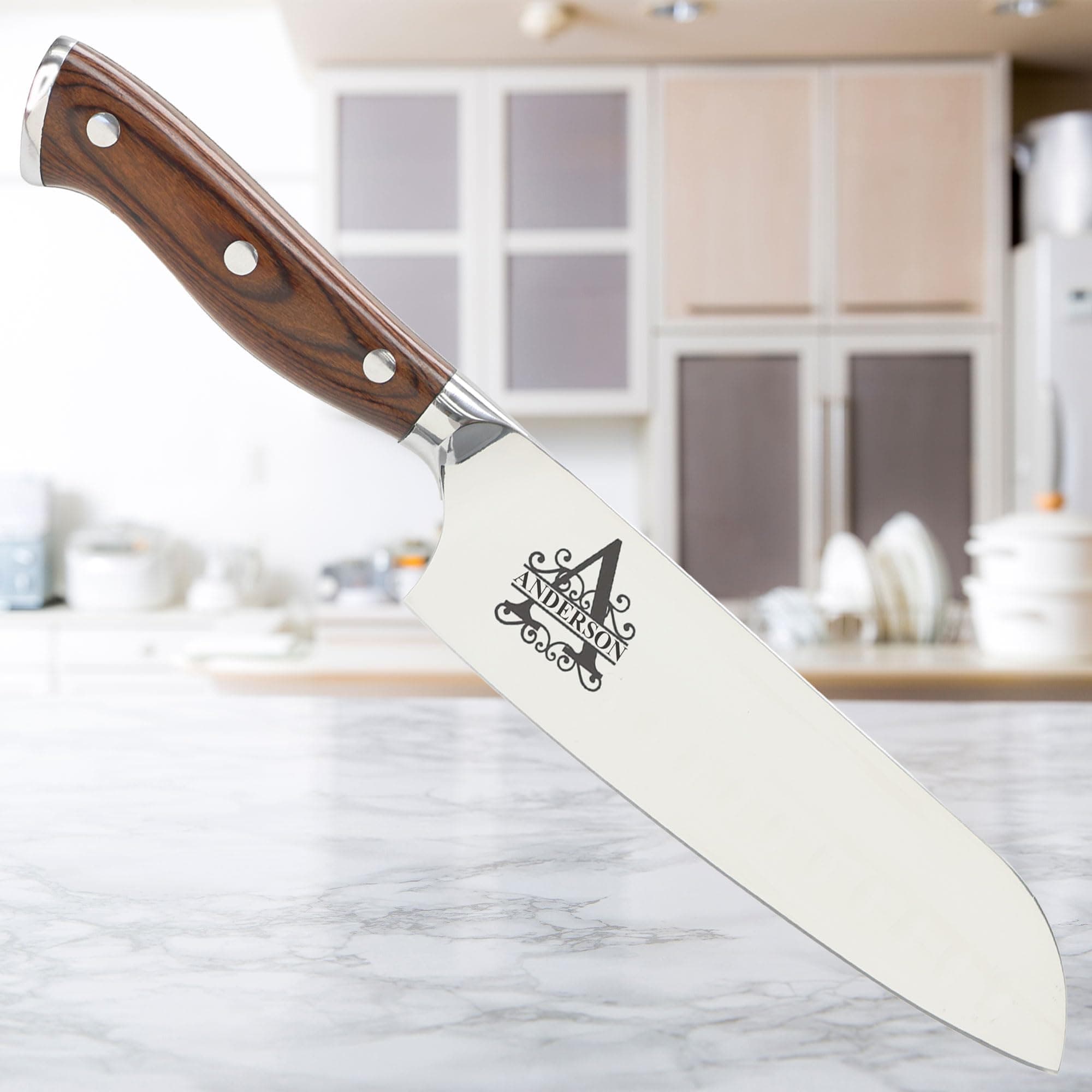 Shape28 Customizable Custom Chef Knife Personalized chef knife, Engraved chef knife, corporate keepsake, Kitchen Knife with Laser Engraved Monogram - Personalized Touch