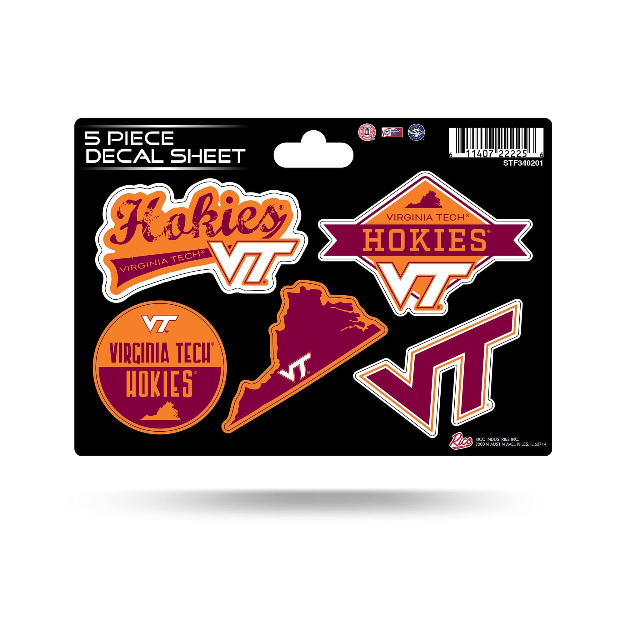 Rico Industries NCAA s 5-Pc Sticker Sheet