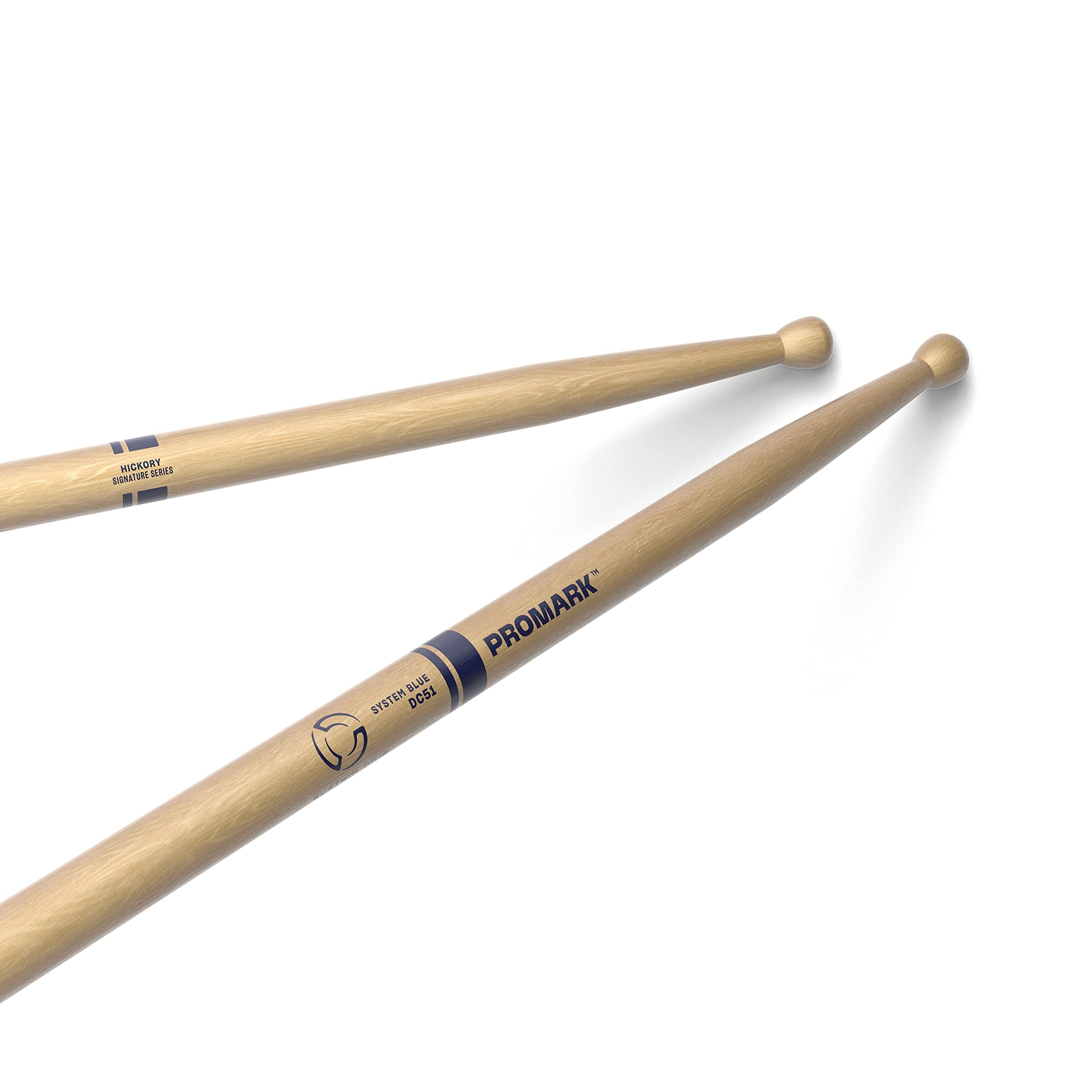 ProMark System Blue DC51 Hickory Drumsticks, Wood Tip, One Pair