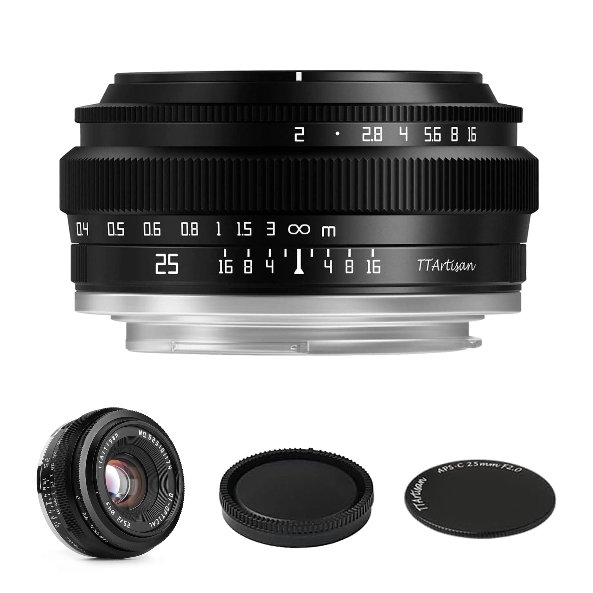 TTArtisan 25mm F2 Wide-Angle APS-C Camera Lens Large Aperture Manual Fixed Camera Lens Compatible with Fuji X-Mount Cameras X-A2 X-A2 X-A3 X-A5 X-A7 X-H1 XT1 X-T2 X-T3 X-T20 X-T30 X-T100 X-T200 X-PRO1