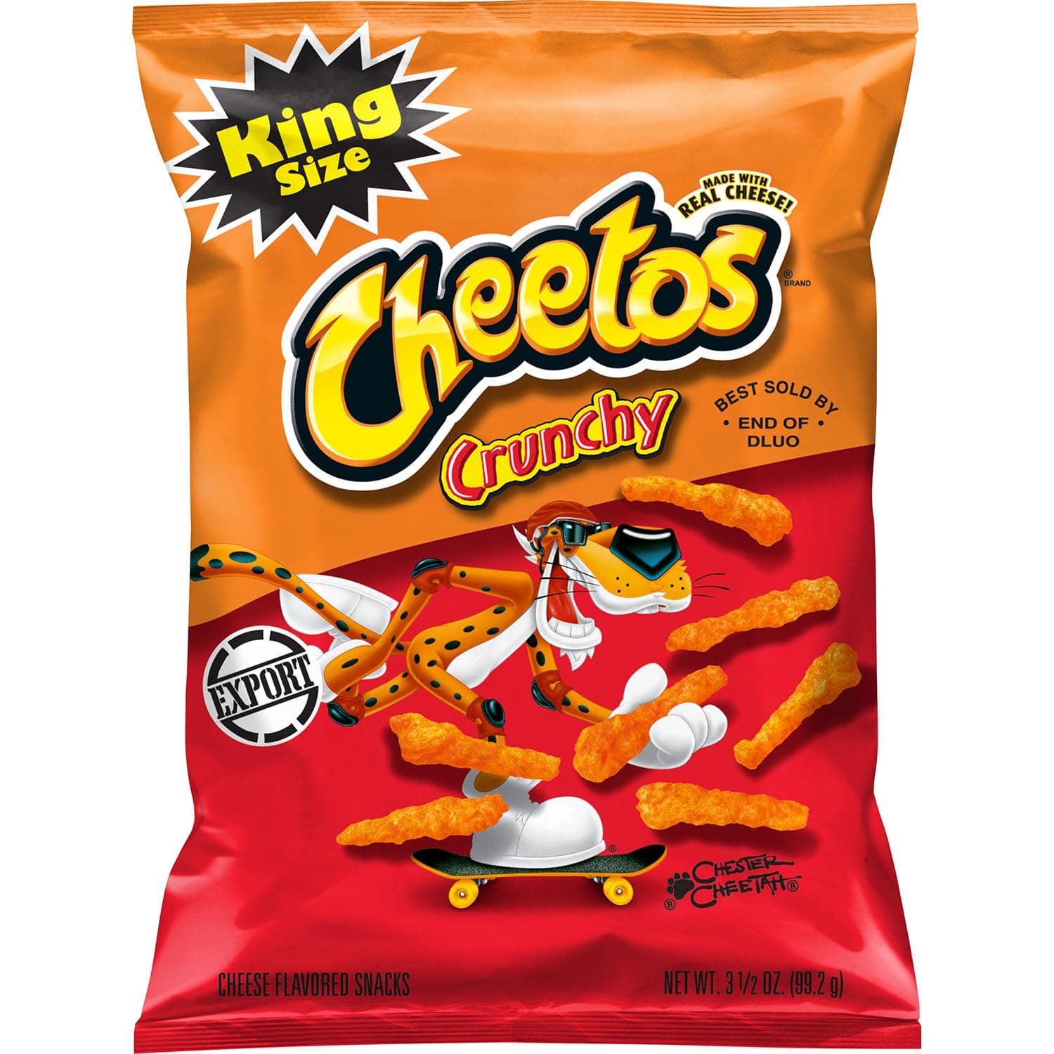 Crunchy Cheese Chips Made with Real Cheese 3.5 OZ (99g) - Export