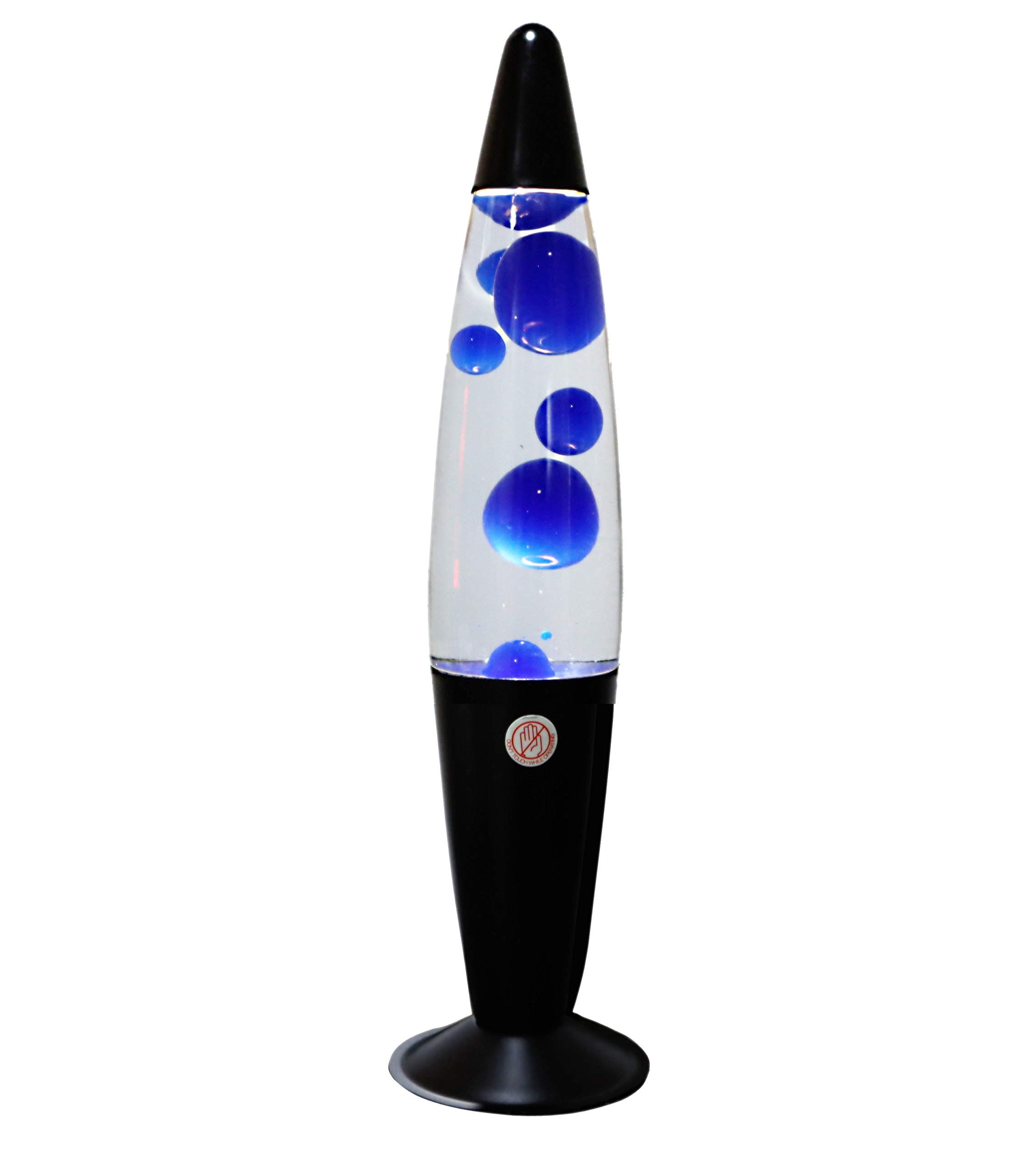 Table Lamp 16" Bedside Lamp, Clear liquid Desk Lamp with Blue Lava Lamp Wax, Lava Lamps for Adults Nightstand Lamp for bedroom and Home Decor - Bulb included