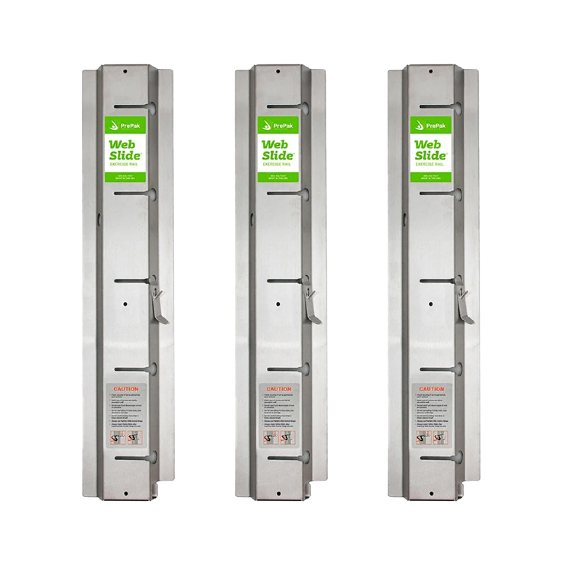 Web Slide Exercise Rail System, Pack of 3 — Zinc-Plated Steel — Perfect for Dynamic Warm-ups, Crossfit, Stretching, and Strength Building — Physical Rehab Equipment for Clinic, Home, or Gym