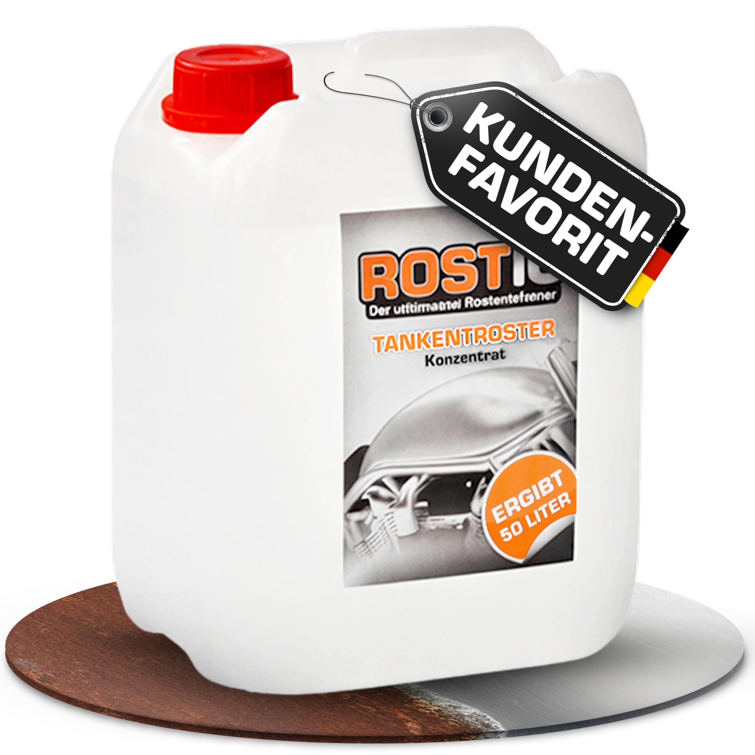 Rostio Tank Rust Remover 5 Litre Concentrate – Rust Removal Fuel Petrol Water Tank