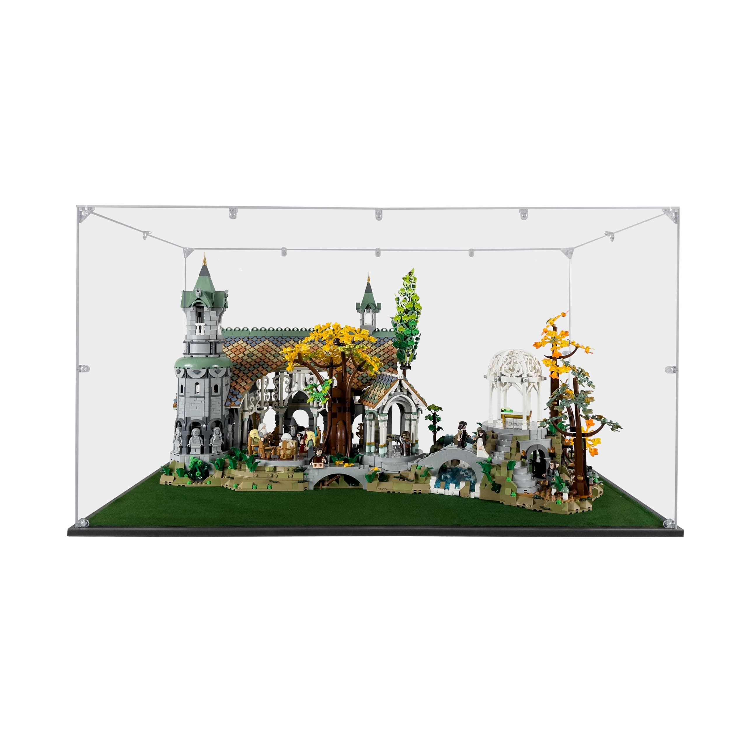 Acrylic Display Case Compatible for Lego Rivendell #10316, Dustproof Display Case (Case Only) (Lego Sets are NOT Included)