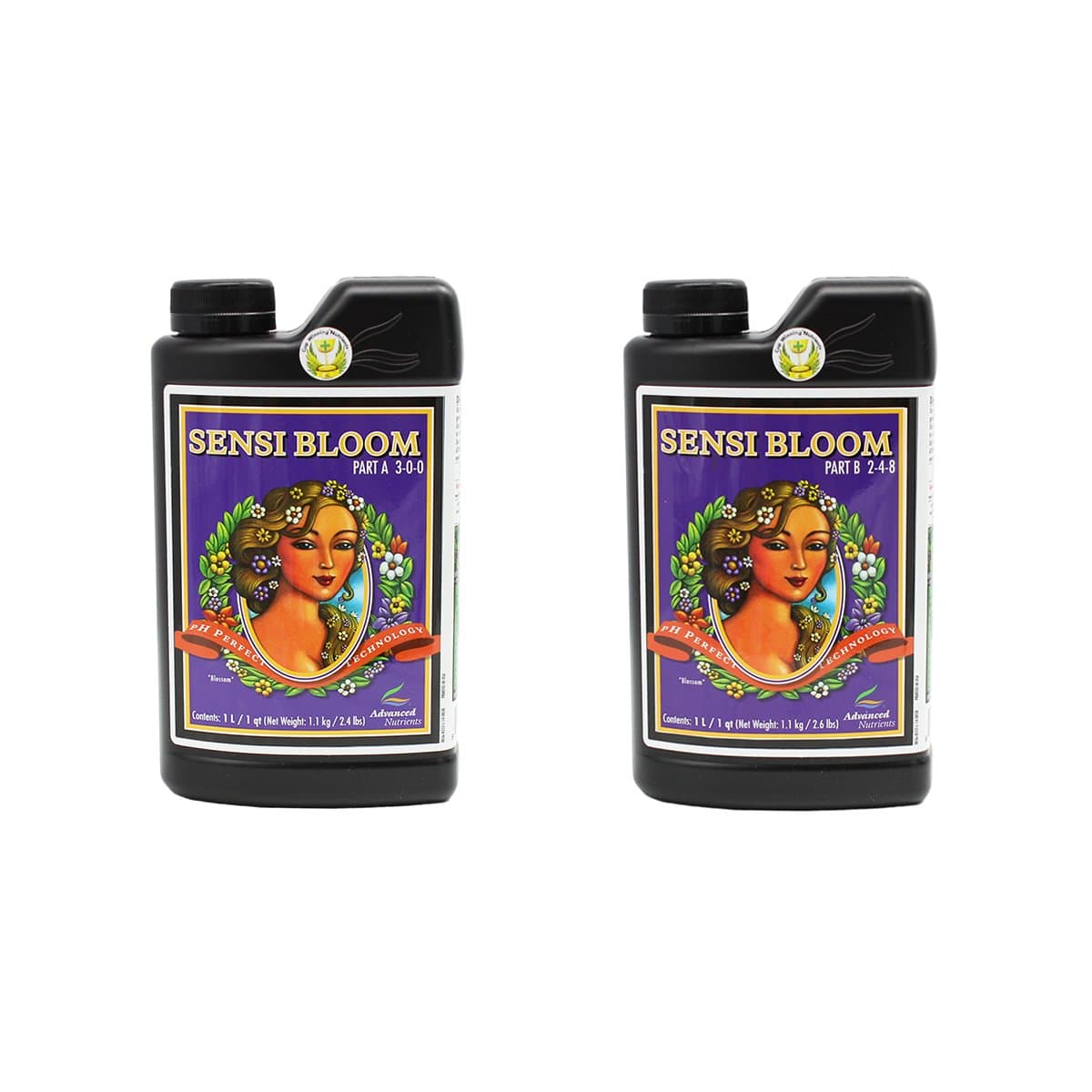 1 Liter : Advanced Nutrients pH Perfect Sensi Bloom Part A+B Soil Amendments, 1 L