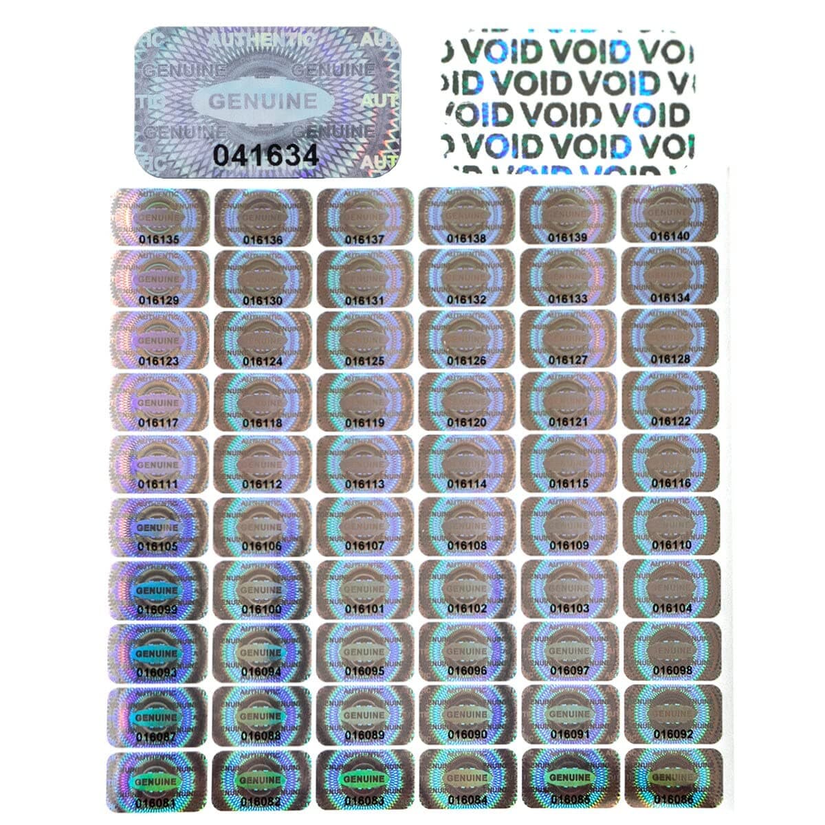 dose not apply 300 Pcs Authentic Hologram Labels/Stickers Silver Transfer Tamper Evident Security Warranty Void Seals/Stickers High Security Proof with Unique Sequential Serial Numbering(1X0.6 inch)