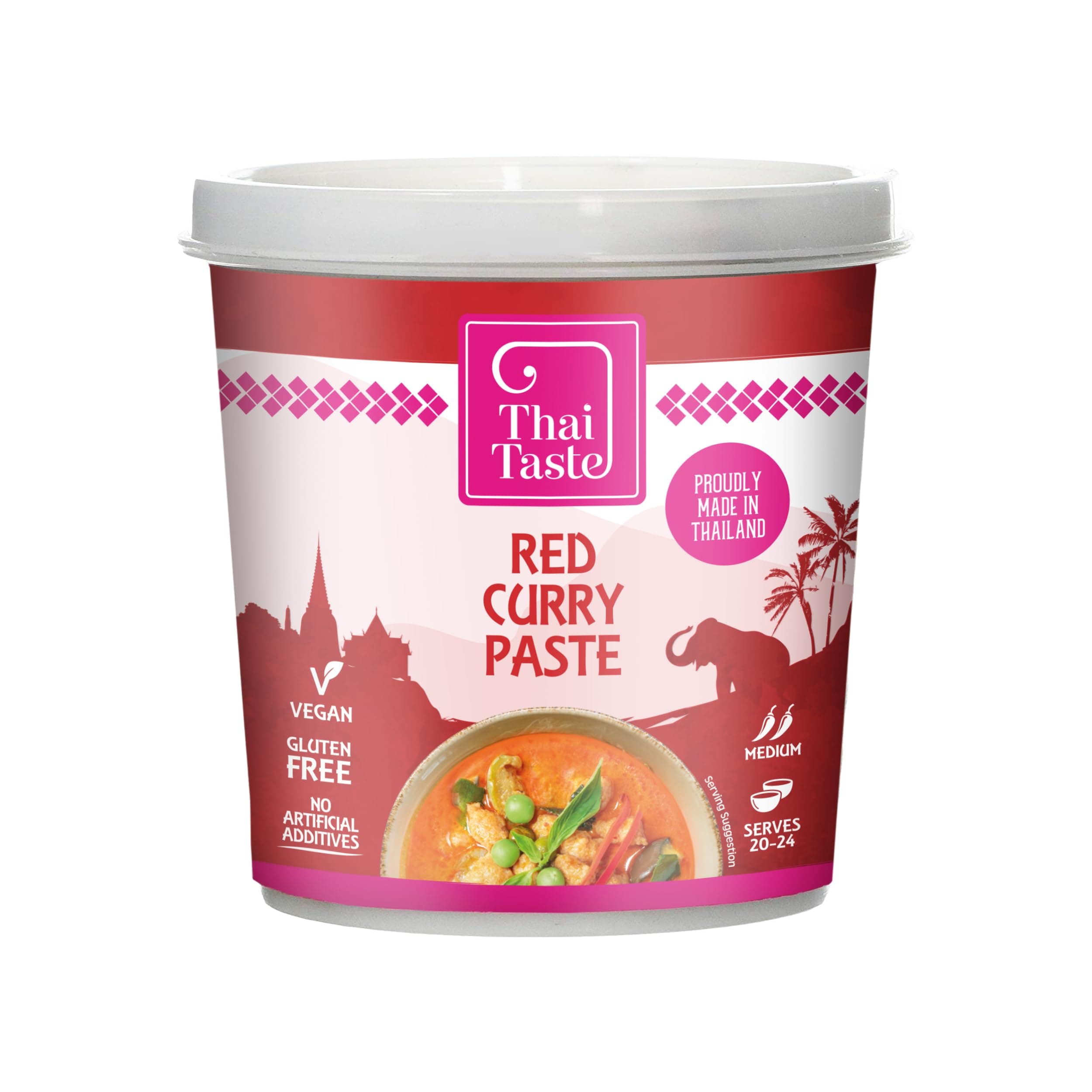 Thai Taste Red Curry Paste in Tub, 400g
