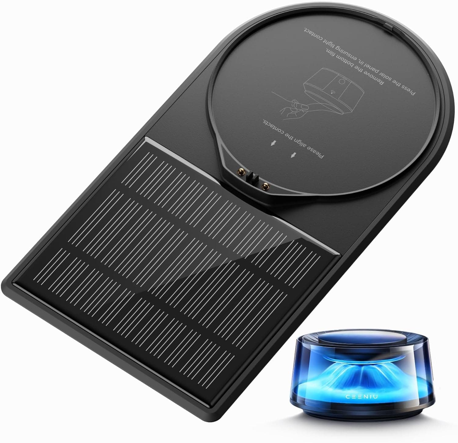 Ceeniu CF8 Solar Panels, Small Solar Panels with High Performance Monocrystalline, Overcharging Protection Auto Shut-Off, 3M Tech, CF8 Car Air Fresheners Customized