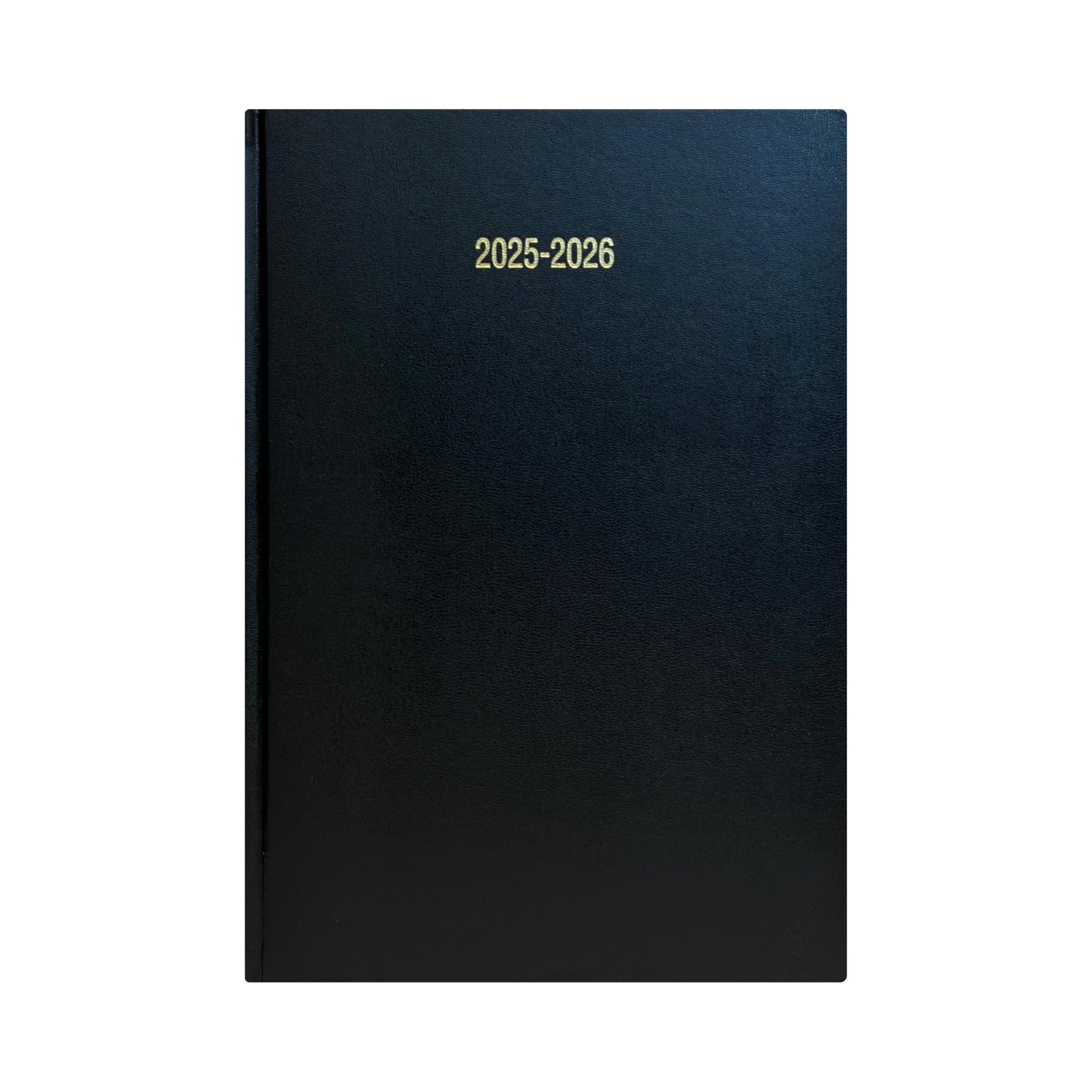 Precious 2025-2026 A4 Day to a Page Academic Diary Hard Back case Bound mid Year Diary Student Teacher Planner Organiser (Black)