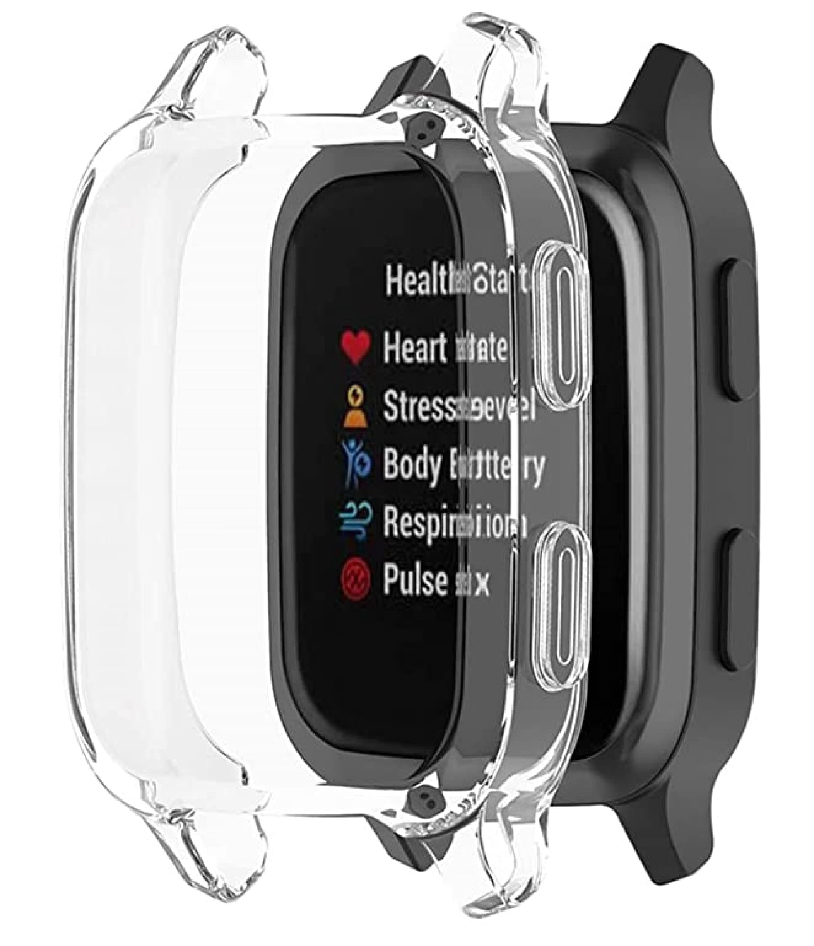 Soft TPU Front Protection Case Cover for Garmin Venu Sq 2 / Venu Sq/Venu Sq Music (Flexible|Silicone|Clear)