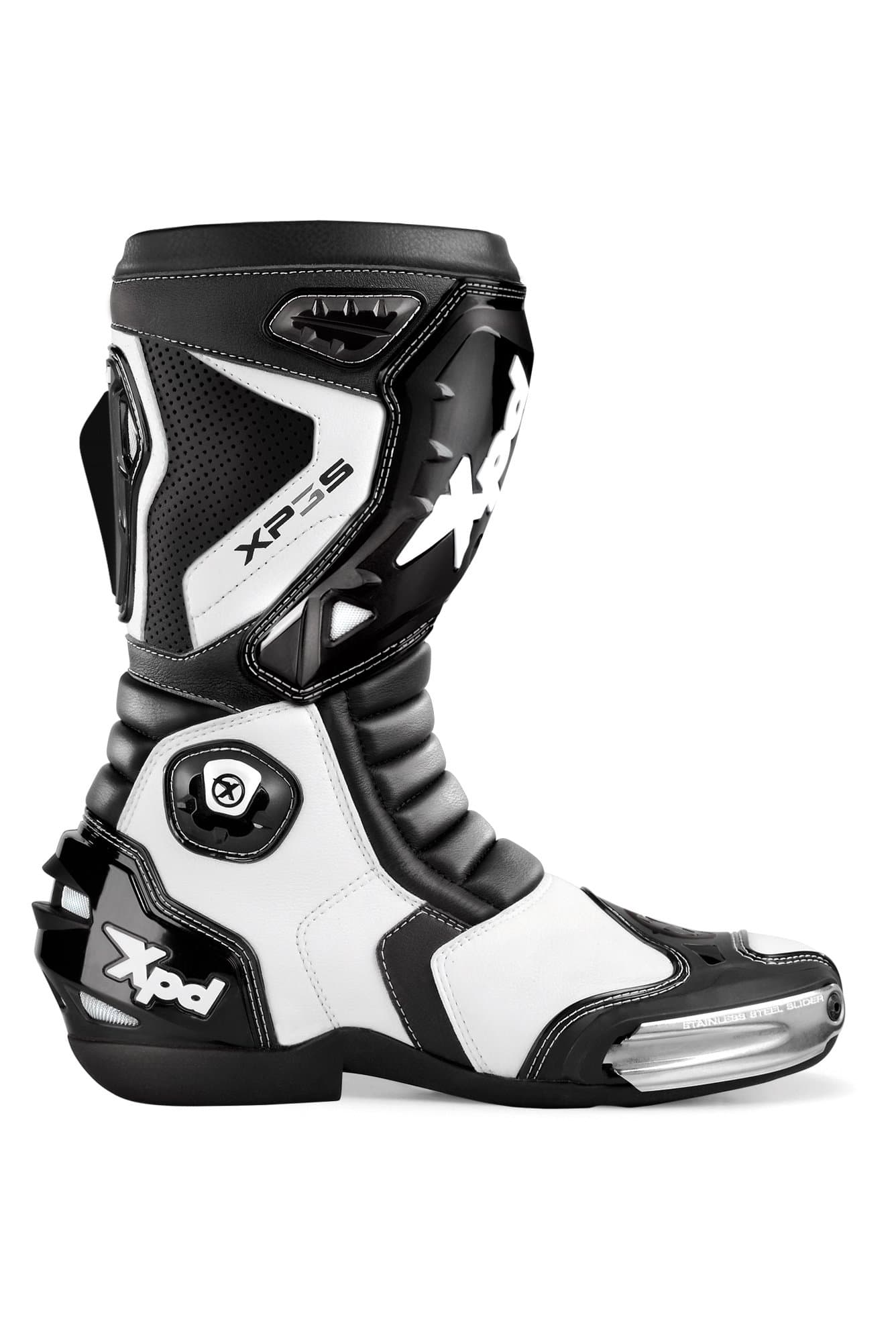 XPD XP3-S S55-011 Motorcycle Boots Black/White