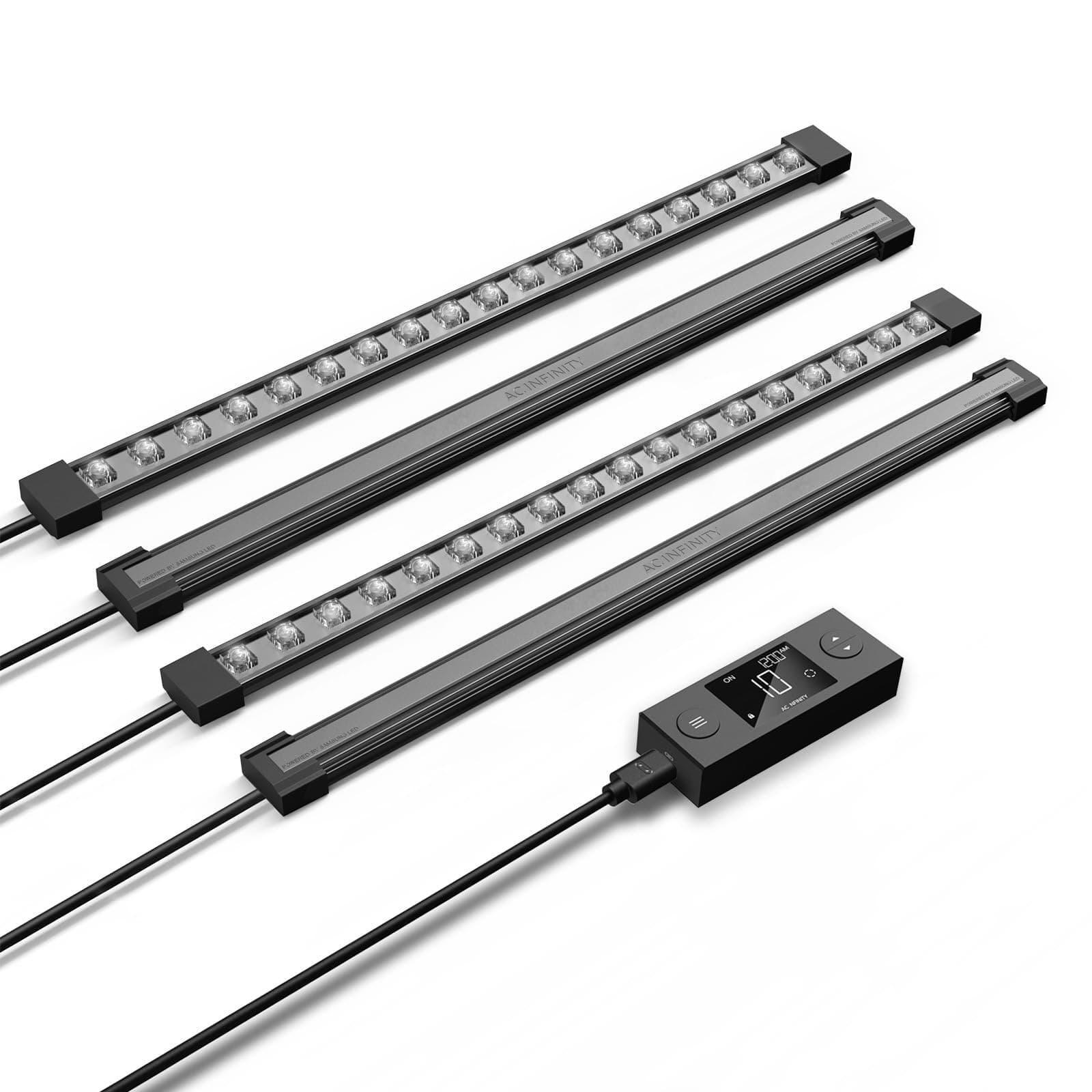 IONBEAM S16 16" Full Spectrum LED Light Bars, Deeper Penetration Samsung LM301H EVO Diodes and Digital Dimming Timer Dimmer, for Plants