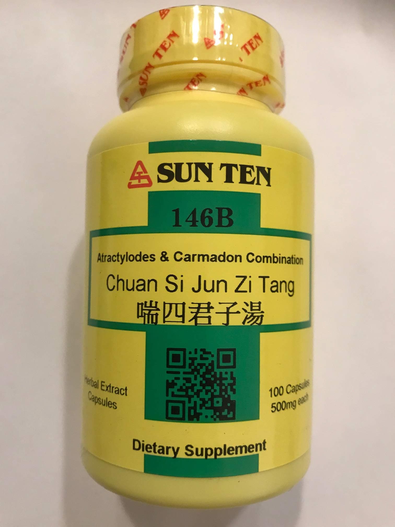 SUN TEN - ATRACTYLODES & CARMADON COMBIN Chuan Si Jun Zi Tang 146B Concentrated 100 Capsules