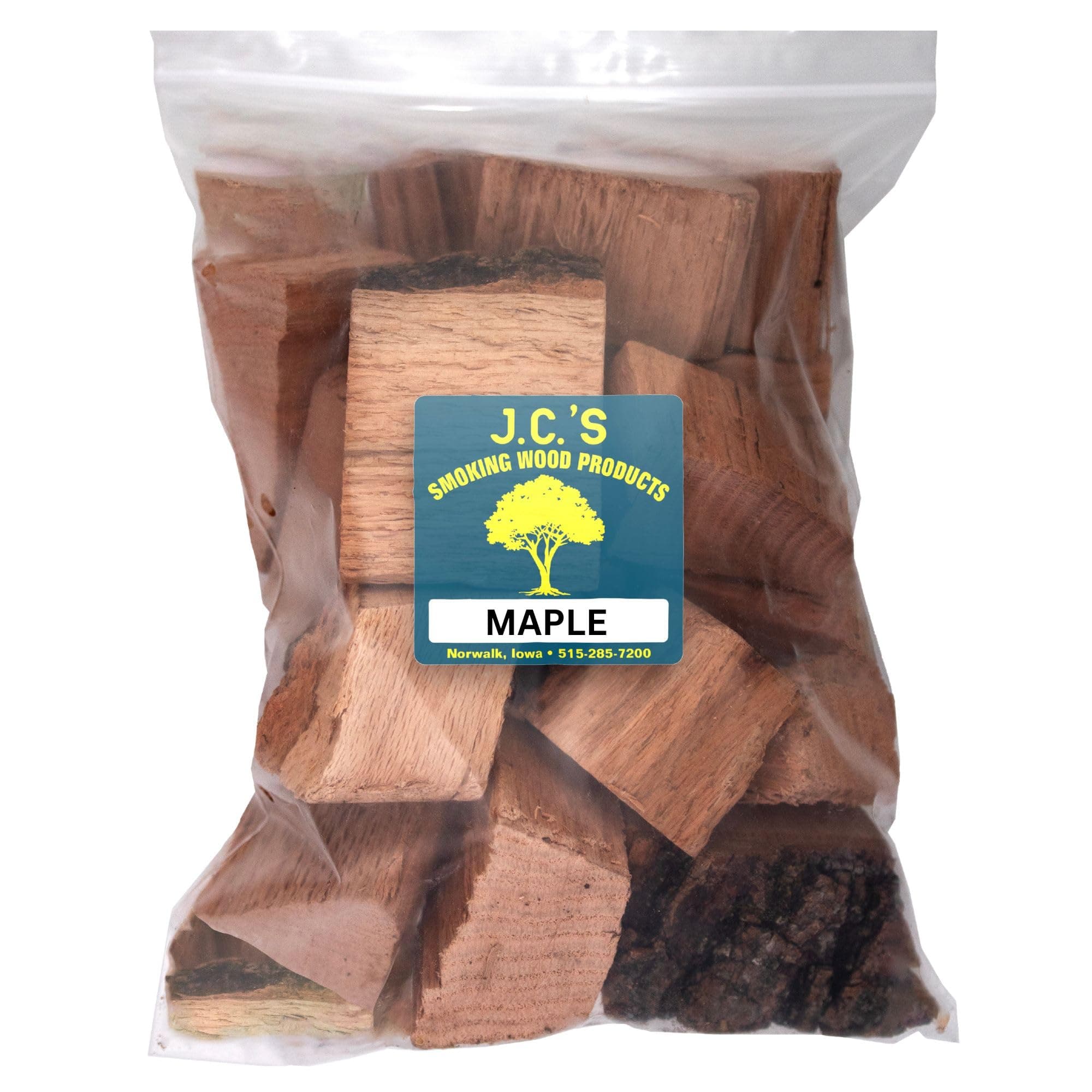 J.C.'s Smoking Wood Chunks - Gallon Sized Bag - Maple
