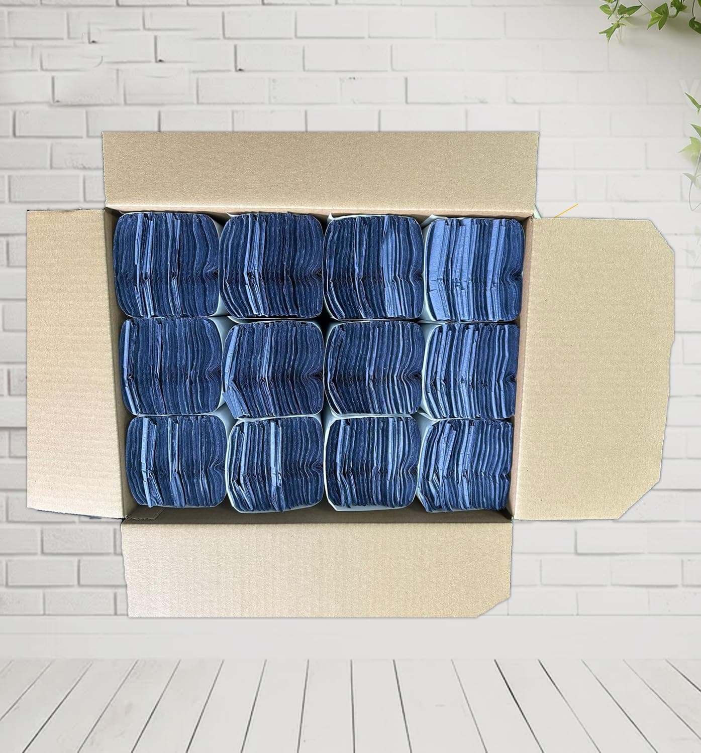 Blue CFold Hand Towles, Standard Size fo Dispensers, Bulk Pack of 2400 1Ply C Fold Hand Towels