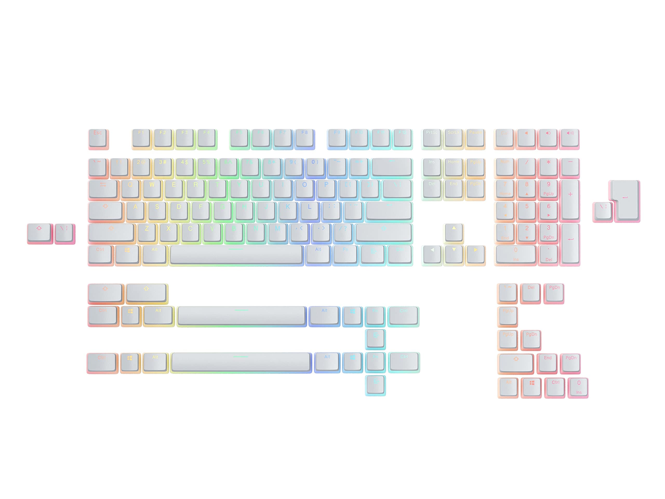 GLORIOUS PC Gaming Race Compatible Aura Keycaps v2 - White