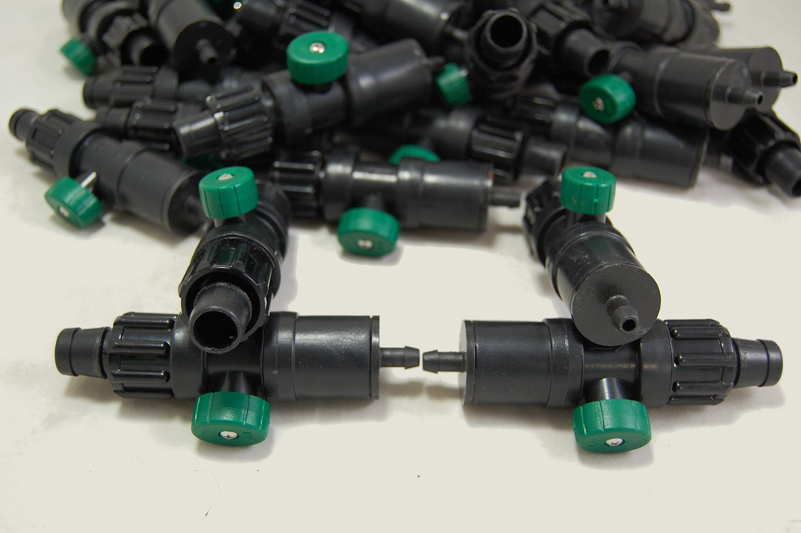 Tape x 1/4 inch with a Valve Fitting for Drip Tape/Poly Tubing- Irrigation - 250BV-06-LS - 10 Pack by Growers Solution