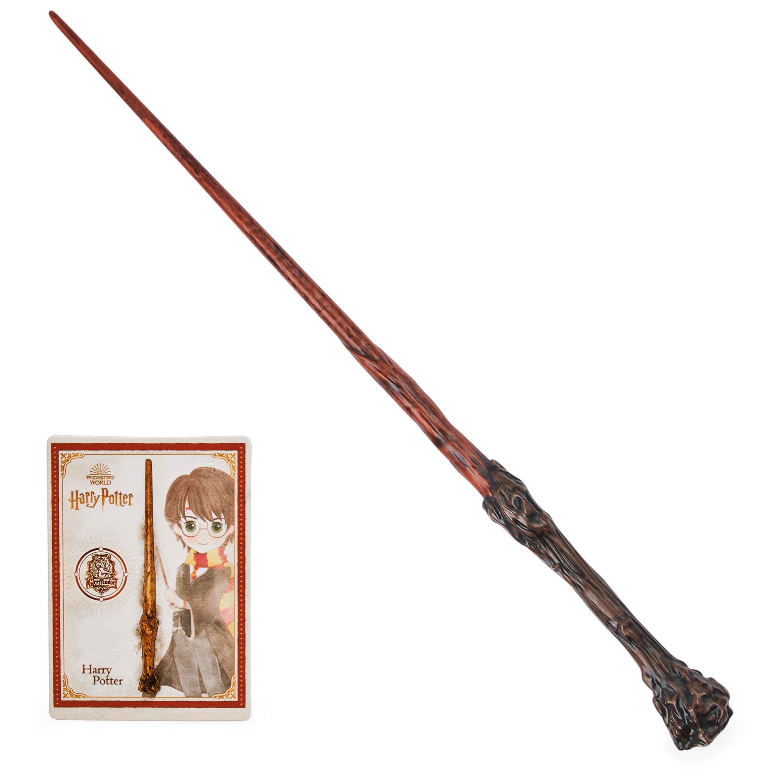 Wizarding World Harry Potter Authentic Harry Potter Plastic Wand With Spell Card, Approx. 12 Inches, Toy For Children Aged 6 And Above, Fan Item - Multicolor