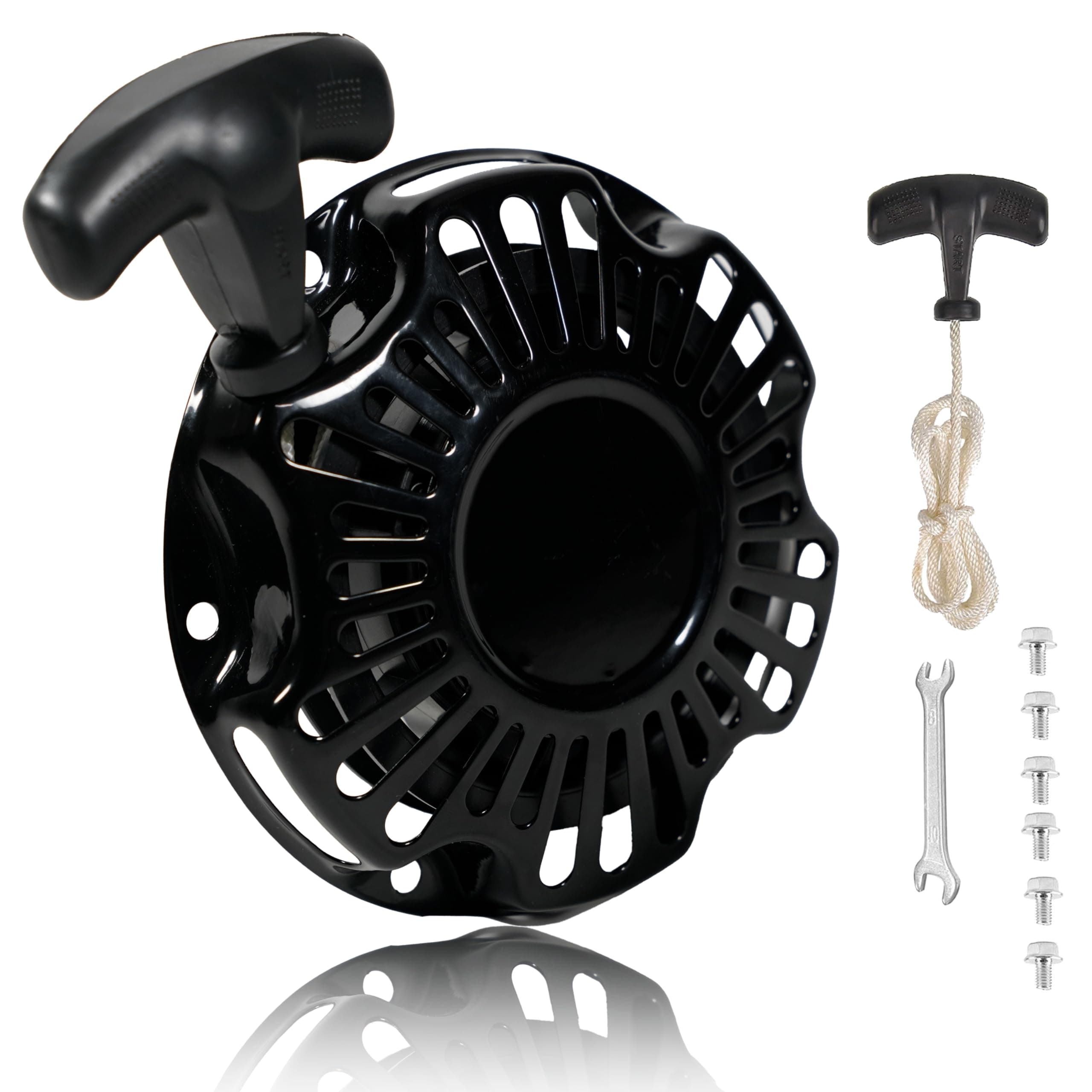 JMCHstore Pull Start Recoil Starter Assembly for Monster Moto 80cc 2.8 hp, Mega Moto 105cc Mini Bike, Coleman RB100 Reaktree RT100, Motovox MBX 10, MM-K80R Mega Max Go Kart, 152-3 3.5HP Engine Parts