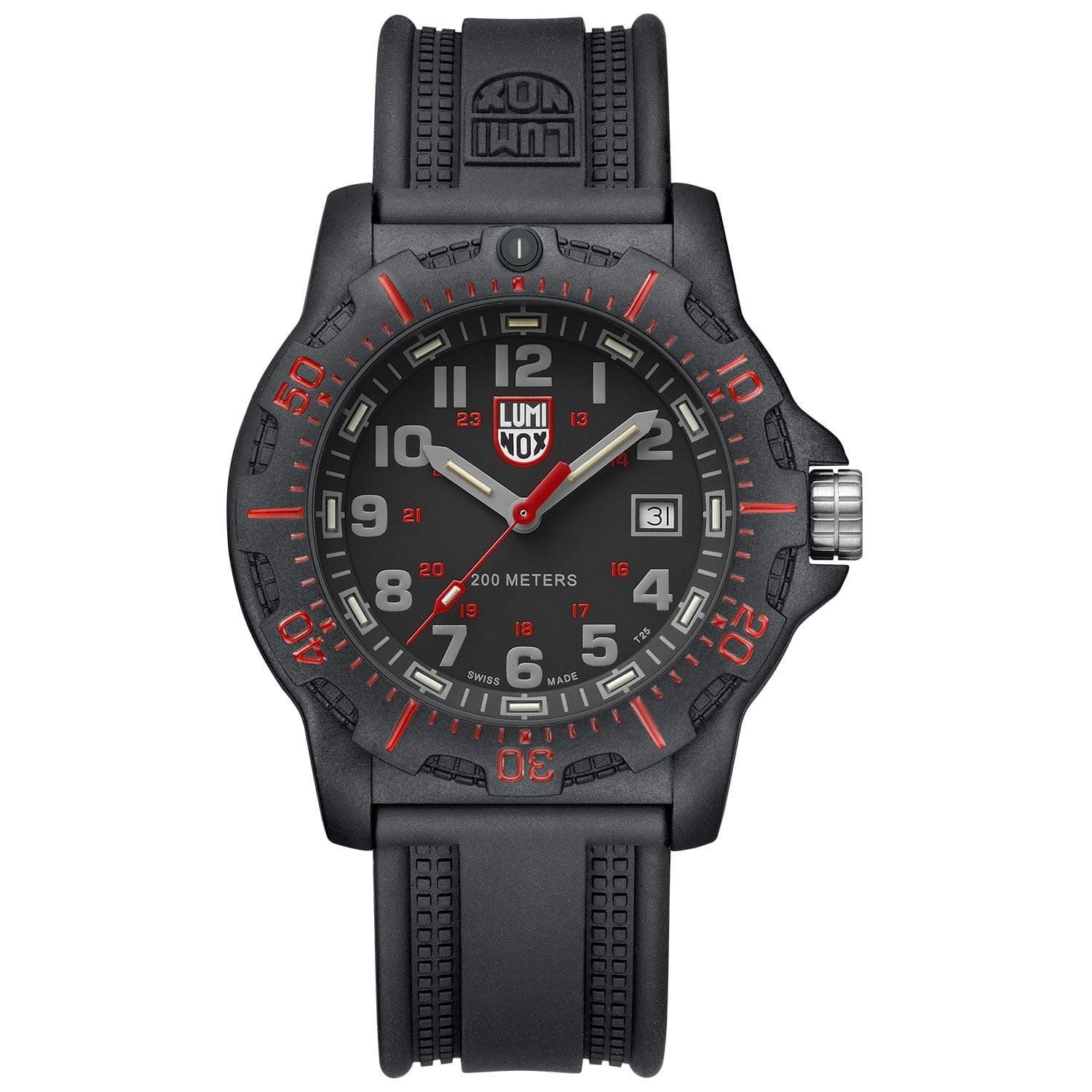 Luminox Black Ops 8880 series Watch with carbon compound Case Gray|Black|Red Dial and PU Black Strap XL.8895