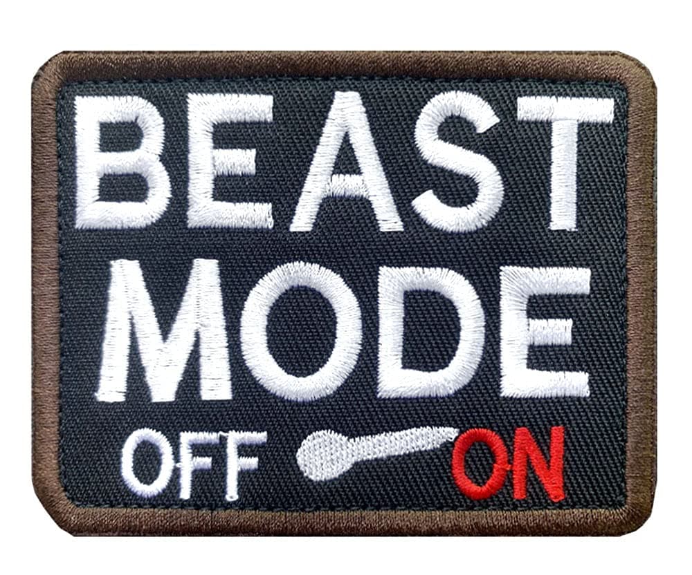 Antrix Beast Mode On Military Badge Emblem Patch Tactical Funny Hook and Loop Patches-3.5x2.75
