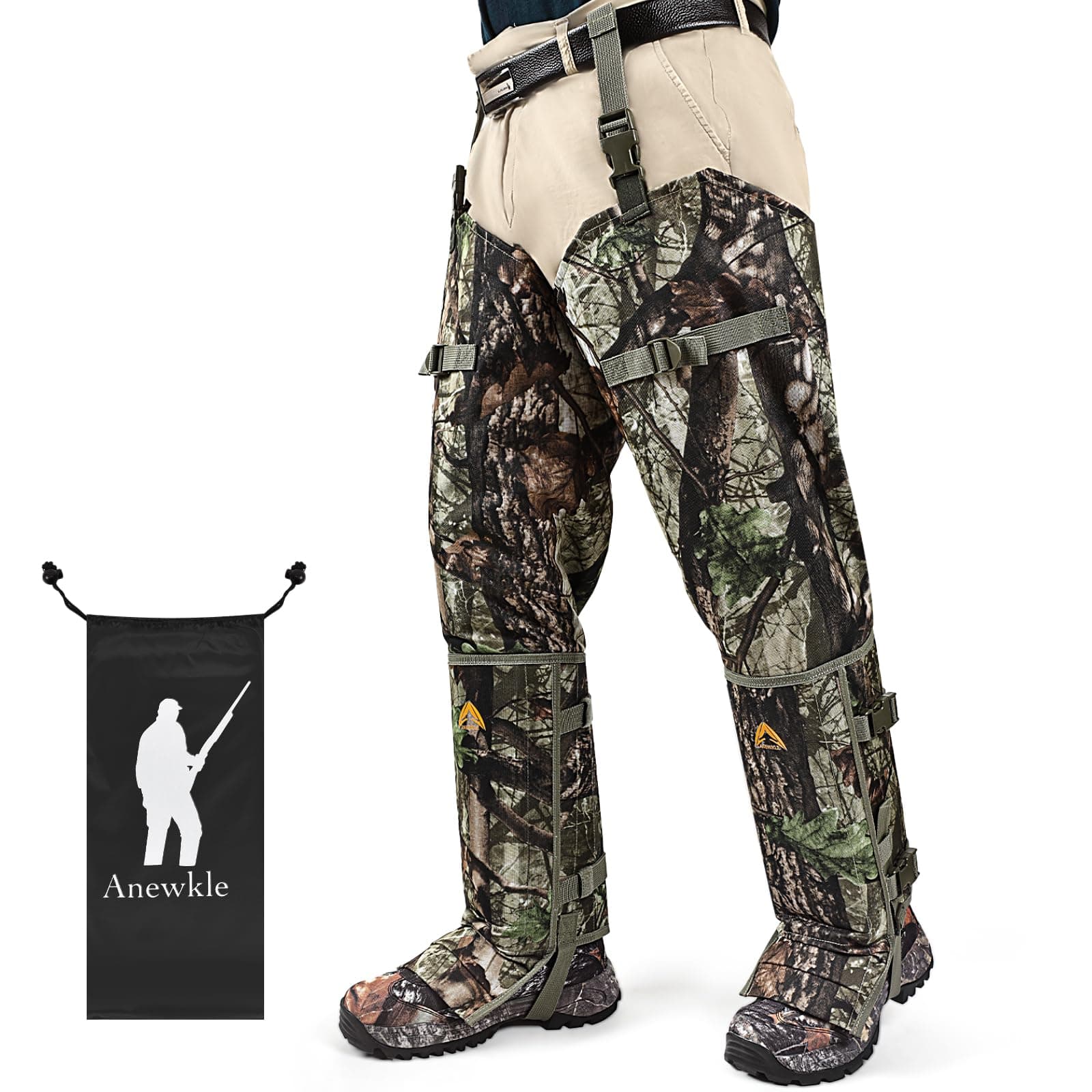 Snake Guard Chaps Waterproof Snake Chaps for Hunting Snake Bite Protection Gear Adjustable Size Snake Bite Protective Gaiters Anti-Snake Gaiters for Legs