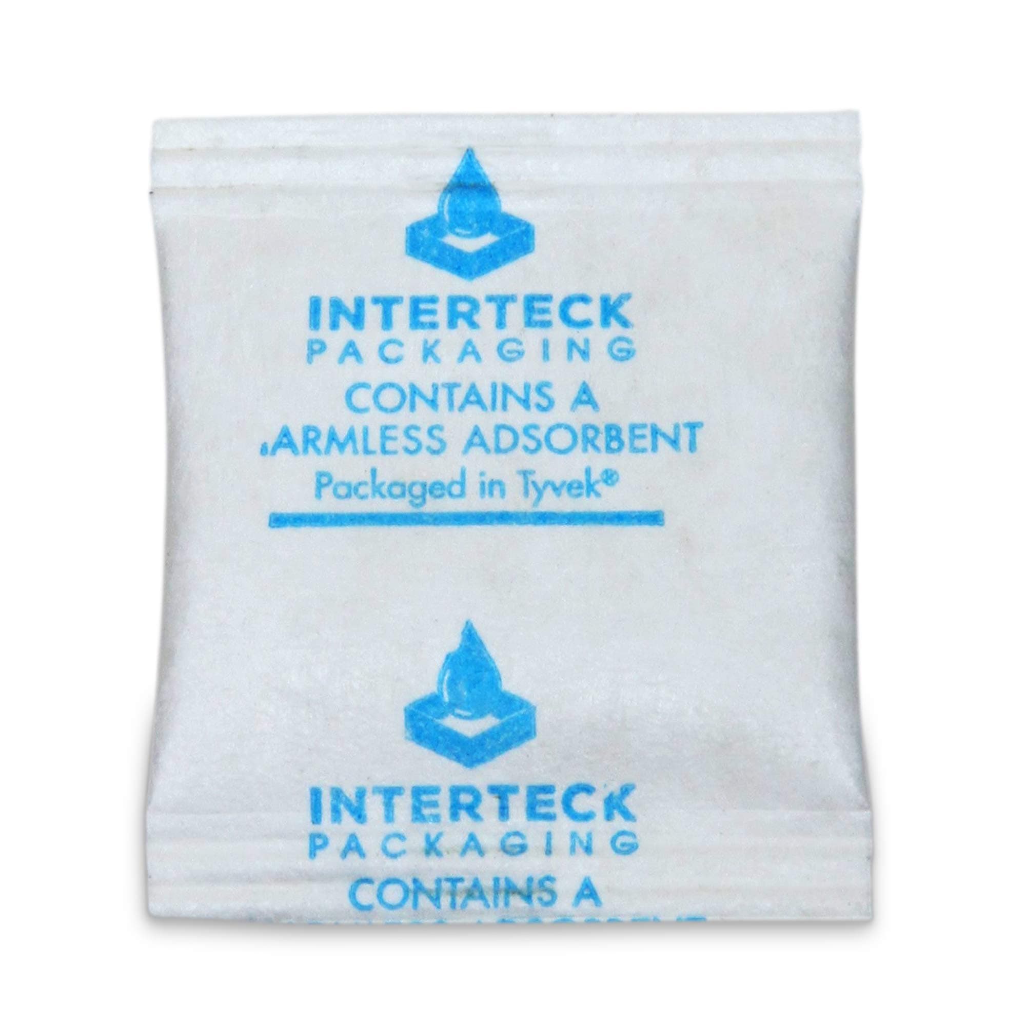INTERTECK Packaging 0.5 Gram Silica Gel Packets - Rechargeable Desiccant Packets and Dehumidifiers (Indicating and Non-Indicating) 2000 Pack White AS-0.5GM-S-1GL