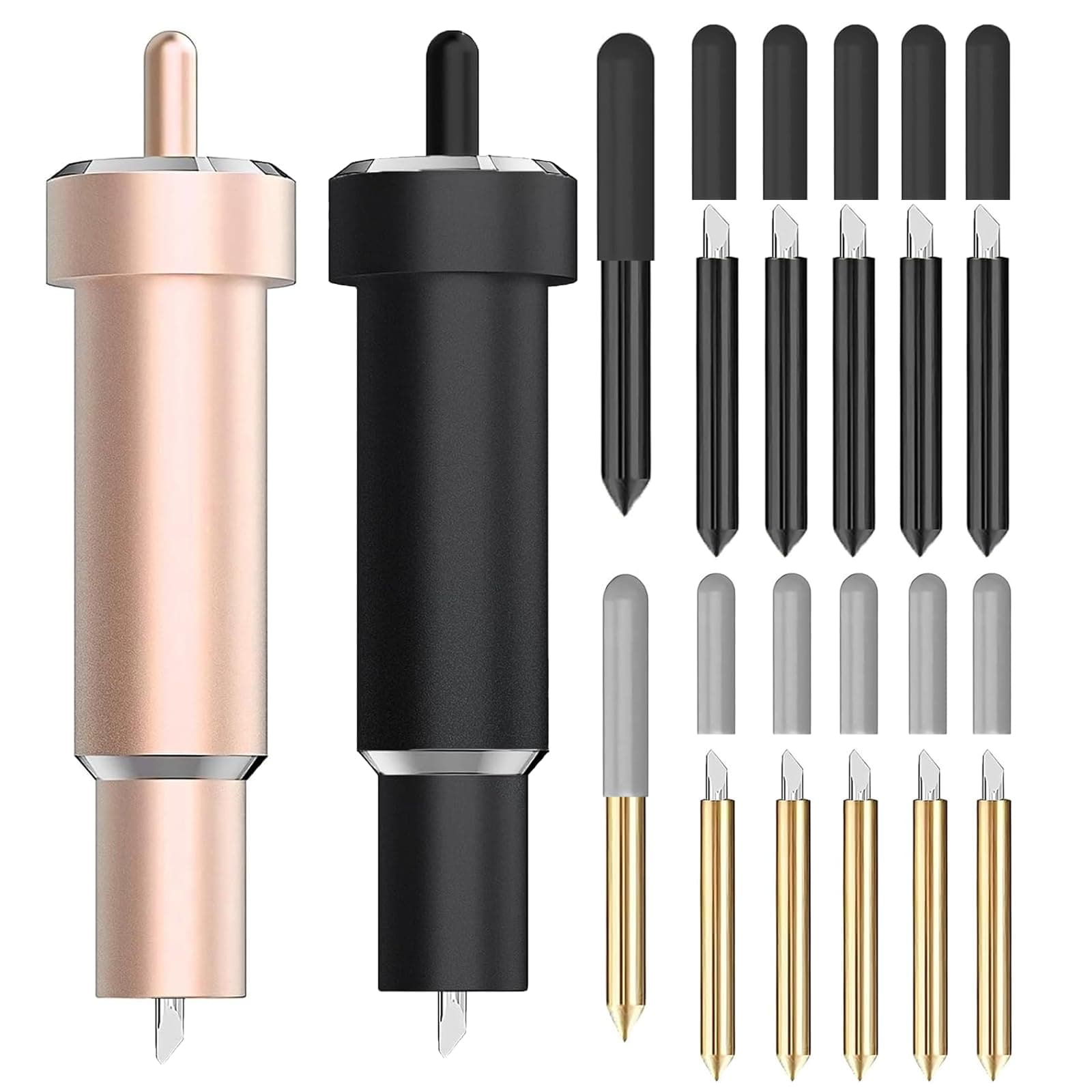 14 Pack Premium Fine Point Blade, 2 Housing & 12 Blades, Compatible with Cricut Maker 3/Maker/Explore 3/Explore Air 2/Air/One, Fine Point Blade Housing for Slicing Cuts Glitter Vinyl, Cardstock, Faux