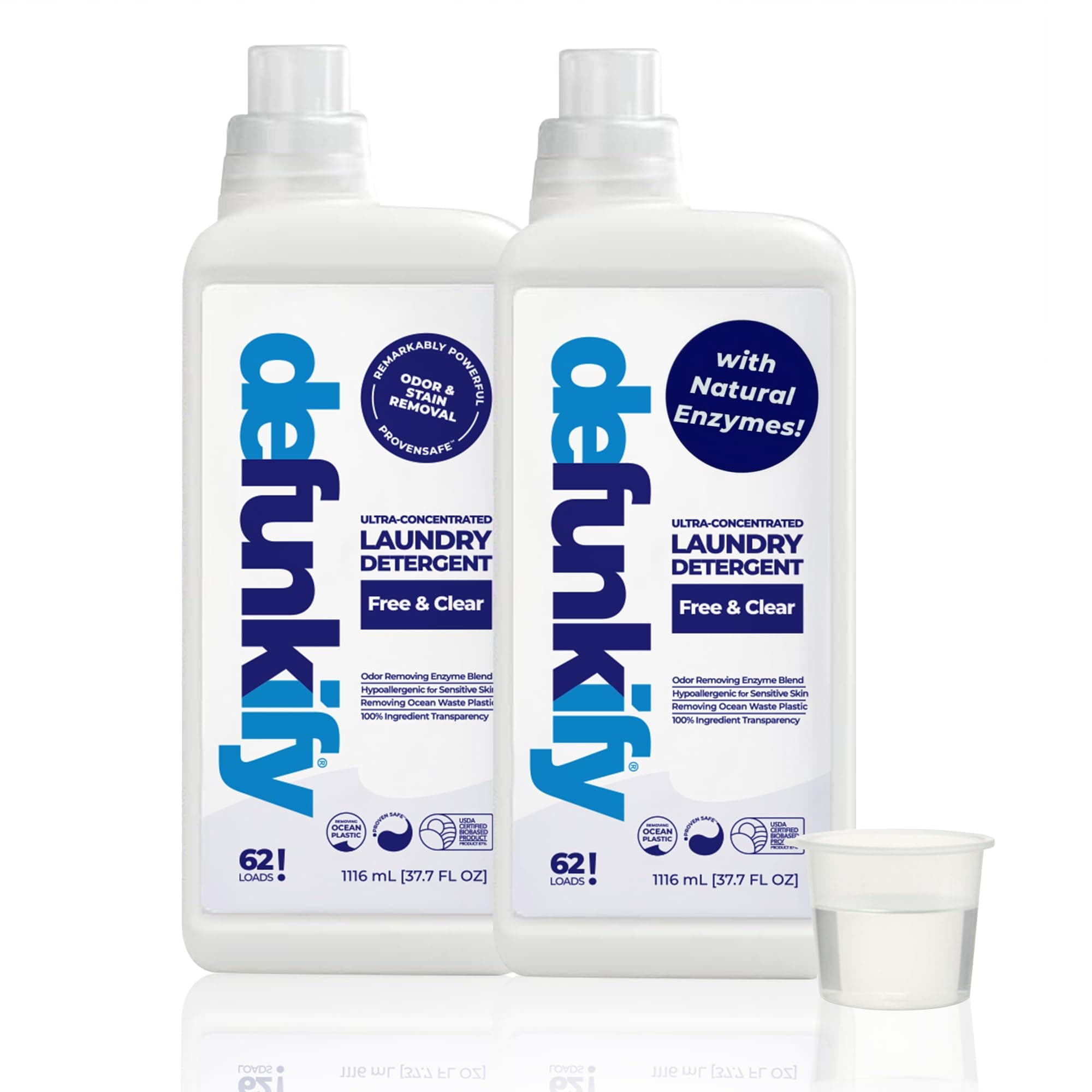 Laundry Detergent, 124 Load. Unscented Liquid Laundry Detergent Washing Soap for Sensitive Skin. ProvenSafe™ Fabric Stripper Cleaning Supply w/Odor & Stain Remover for Activewear & All Fabrics