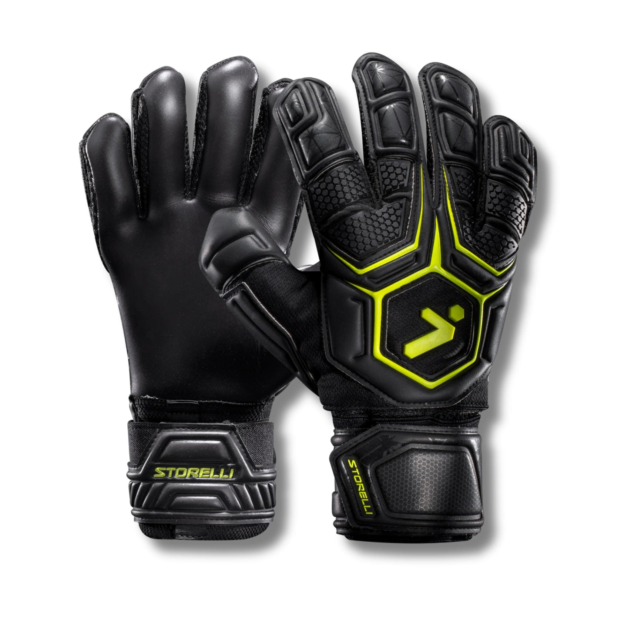 Gladiator 3 GK Gloves High-Impact Hand Protection with Removable Finger Spines, Premium Hand Grip for Soccer Goalies