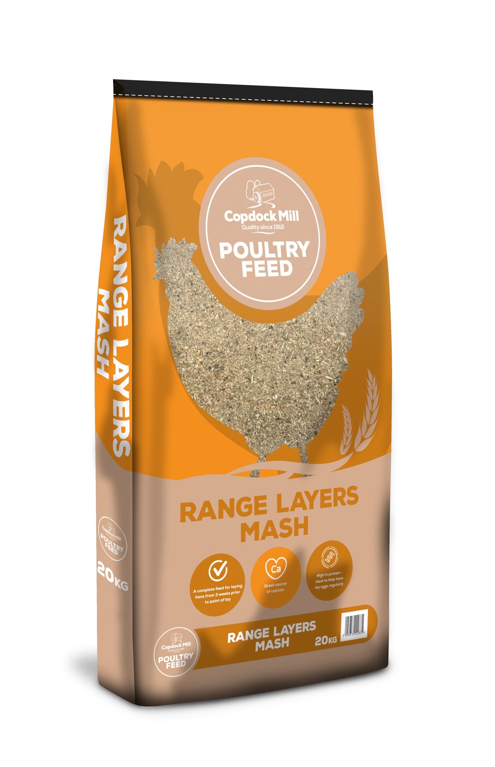 Range Layers Mash 20kg – Chicken Food Suitable for Laying Poultry, Ducks, Geese, Bantams – 17% Protein – Vitamins A and E