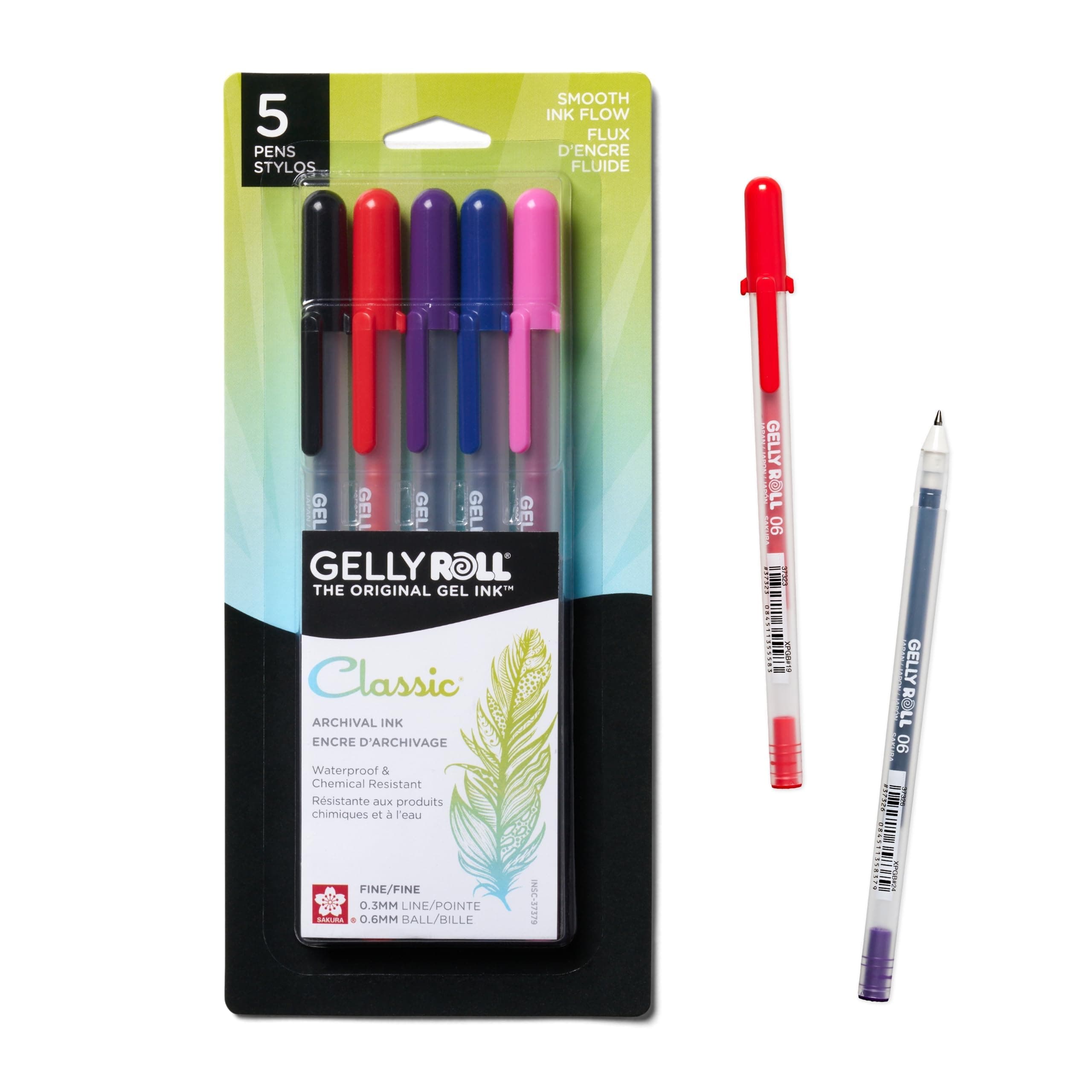 Gelly Roll Classic, Fine Pt, Colors may vary, 5 Count