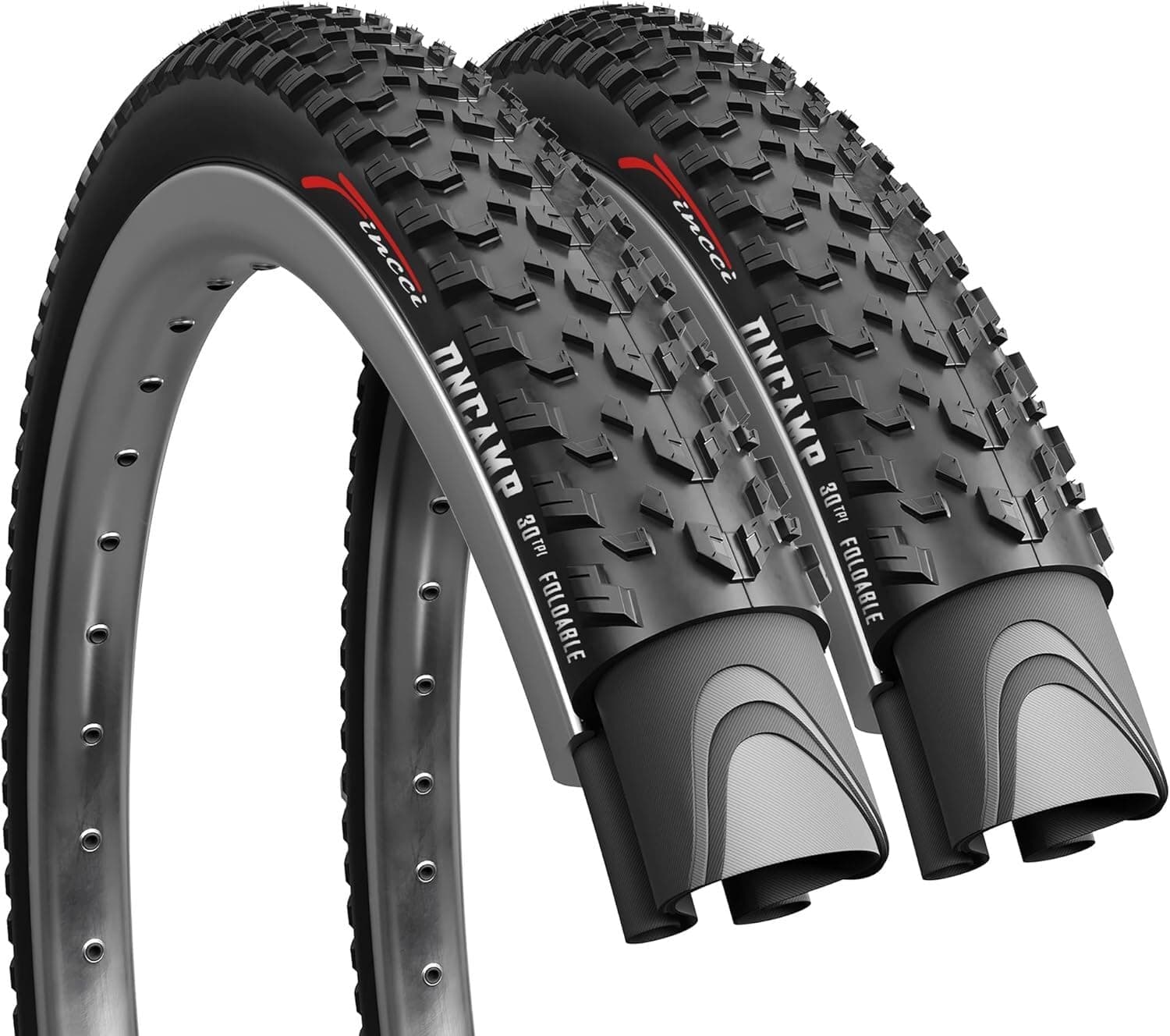 Fincci Durable 27.5 x 2.10 Mountain BIke Tyre - Foldable Kevlar High Grip 27.5 MTB Tyres, 54-584 Tyres for Adults 30 TPI - Enduro, XC Bike Tyres for 27,5 Wheels & Cycle on Mud, Off road, Cross-Country
