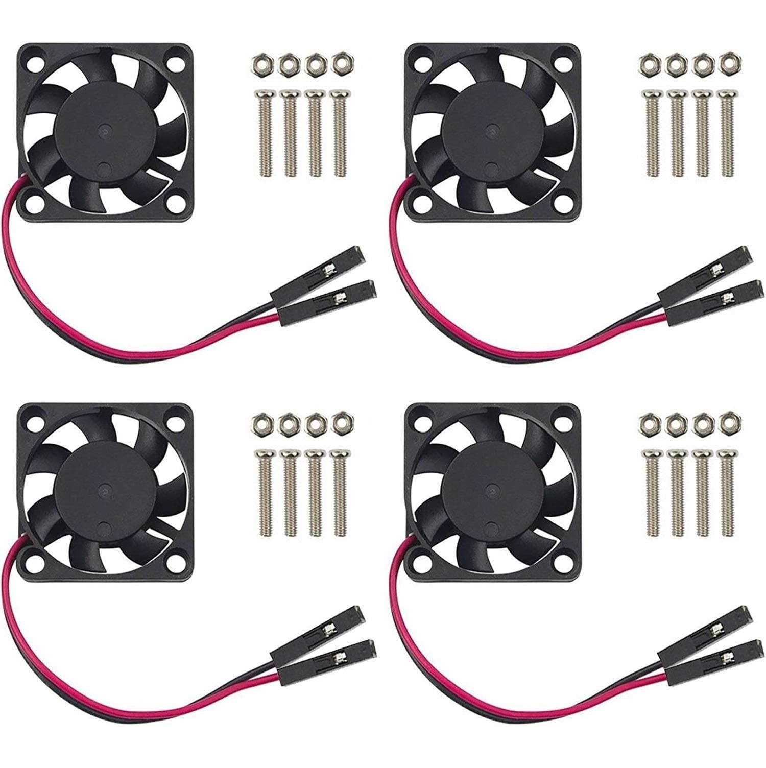 Easycargo 30mm Fan 5V 3.3V DC Quiet Fan for Raspberry Pi 5 4 3B+ 3007 (4-Sets)