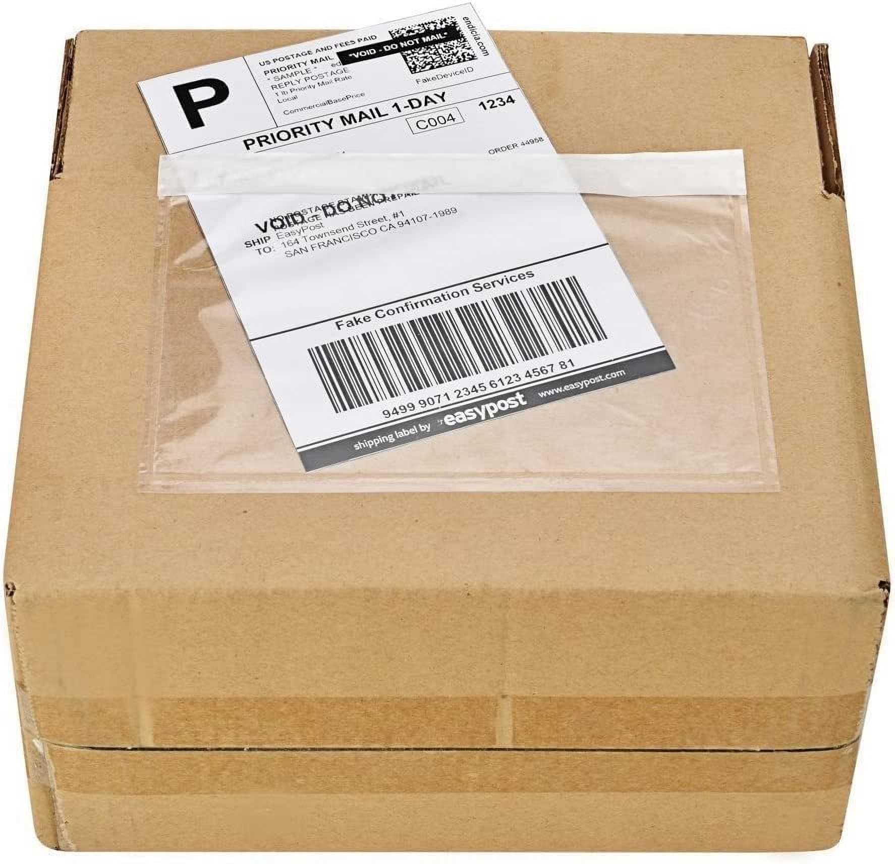 9527 Product Clear Self Adhesive Top Pkg List 7.5" x 5.5" Parcel Labels, Envelopes, Pouches