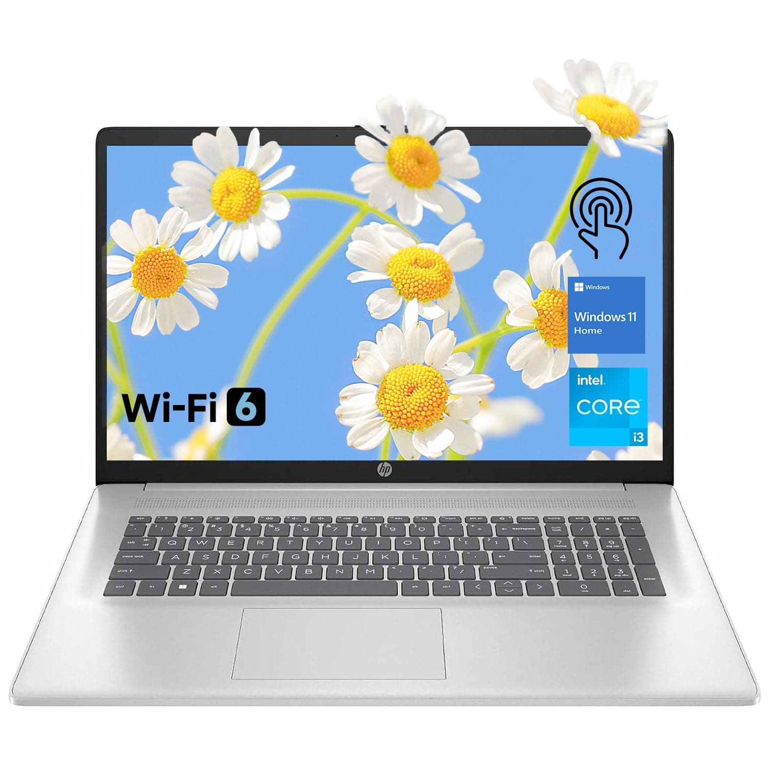 HP 17.3" Touchscreen Laptop for Home, Students, Lifetime Office 365 for The Web, Intel i3 CPU, 16GB RAM, 1TB PCIe + 128GB eMMC SSD, w/Copilot, Webcam Privacy Shutter, Wi-Fi 6, Win11 Home, No Mouse