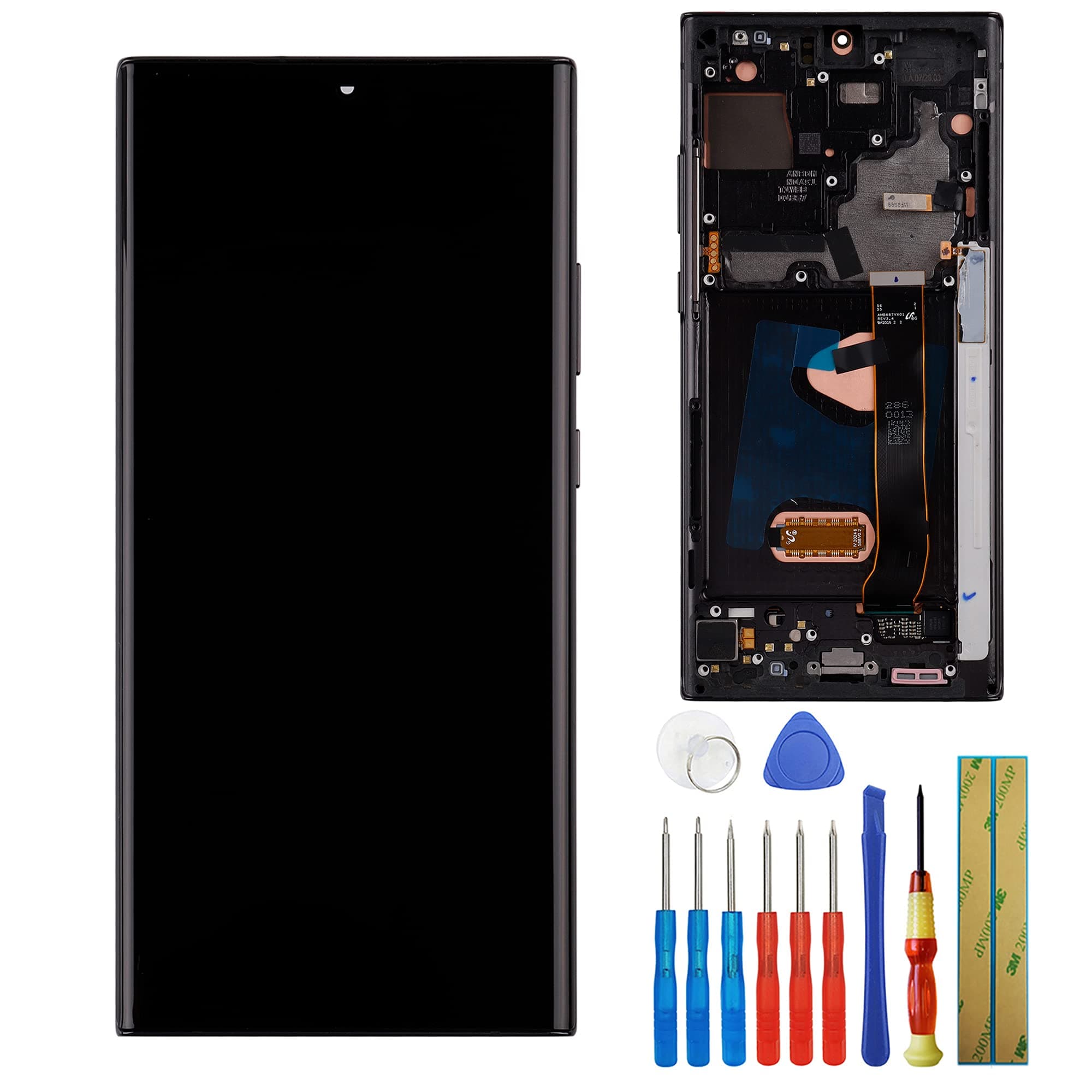 TFT Digital Display Compatible with Samsung Galaxy Note 20 Ultra 5G SM-N986B, SM-N986B/DS 6.9" LCD Display Touch Screen Assembly Fingerprint not Supported(with Frame)