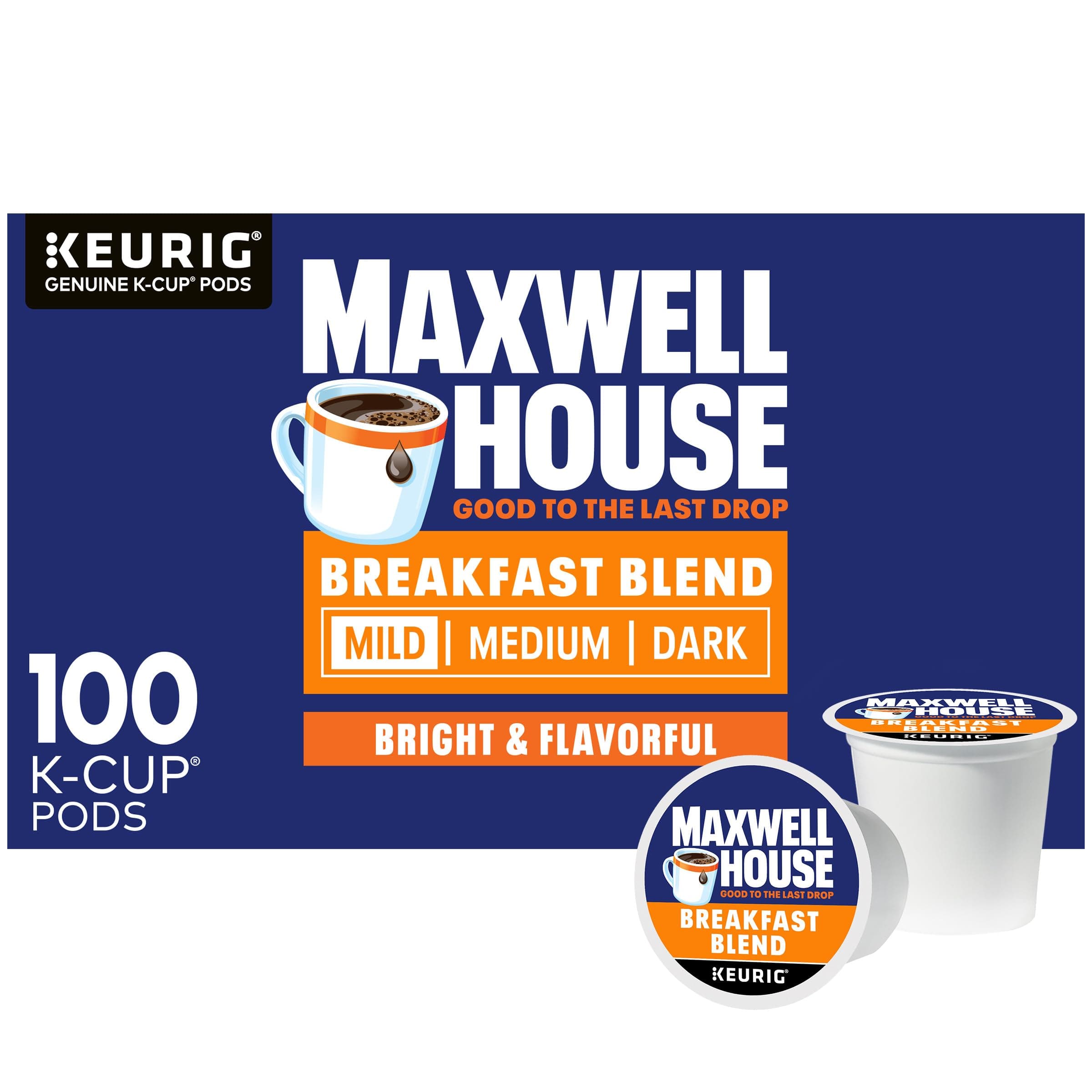 Breakfast Blend Mild Roast K-Cup Coffee Pods, 100 ct Box